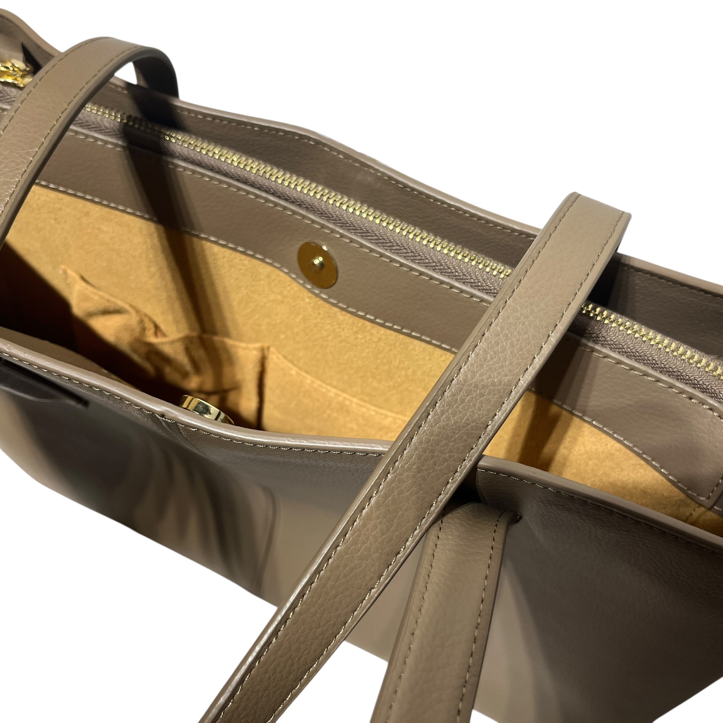 Freja New York/Tote Bag/Leather/BRW/Paloma 3 Pocket Shoulder view 4