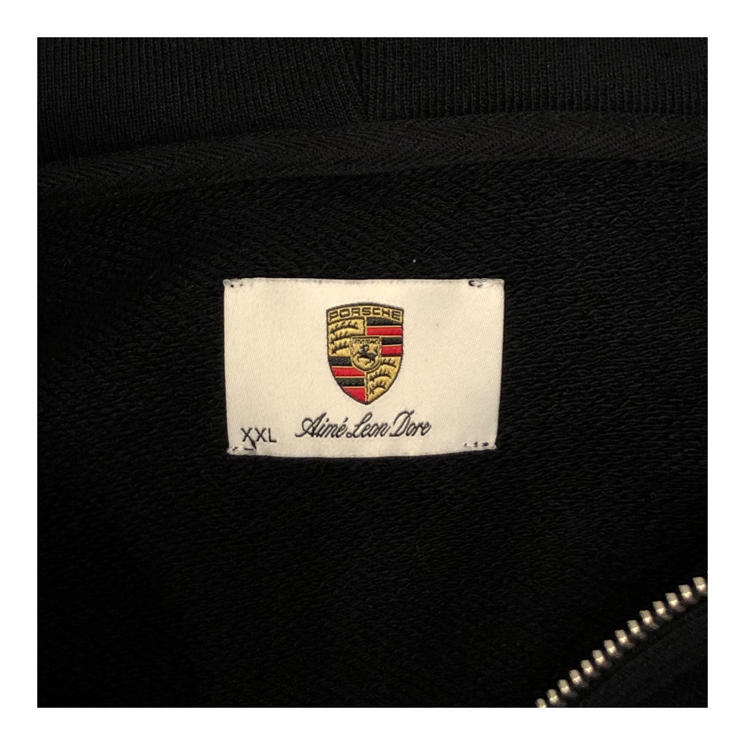 AIME LEON DORE/Zip Up Hoodie/XXL/Cotton/BLK/PORSCHE COLLAB EMBROIDERED view 3