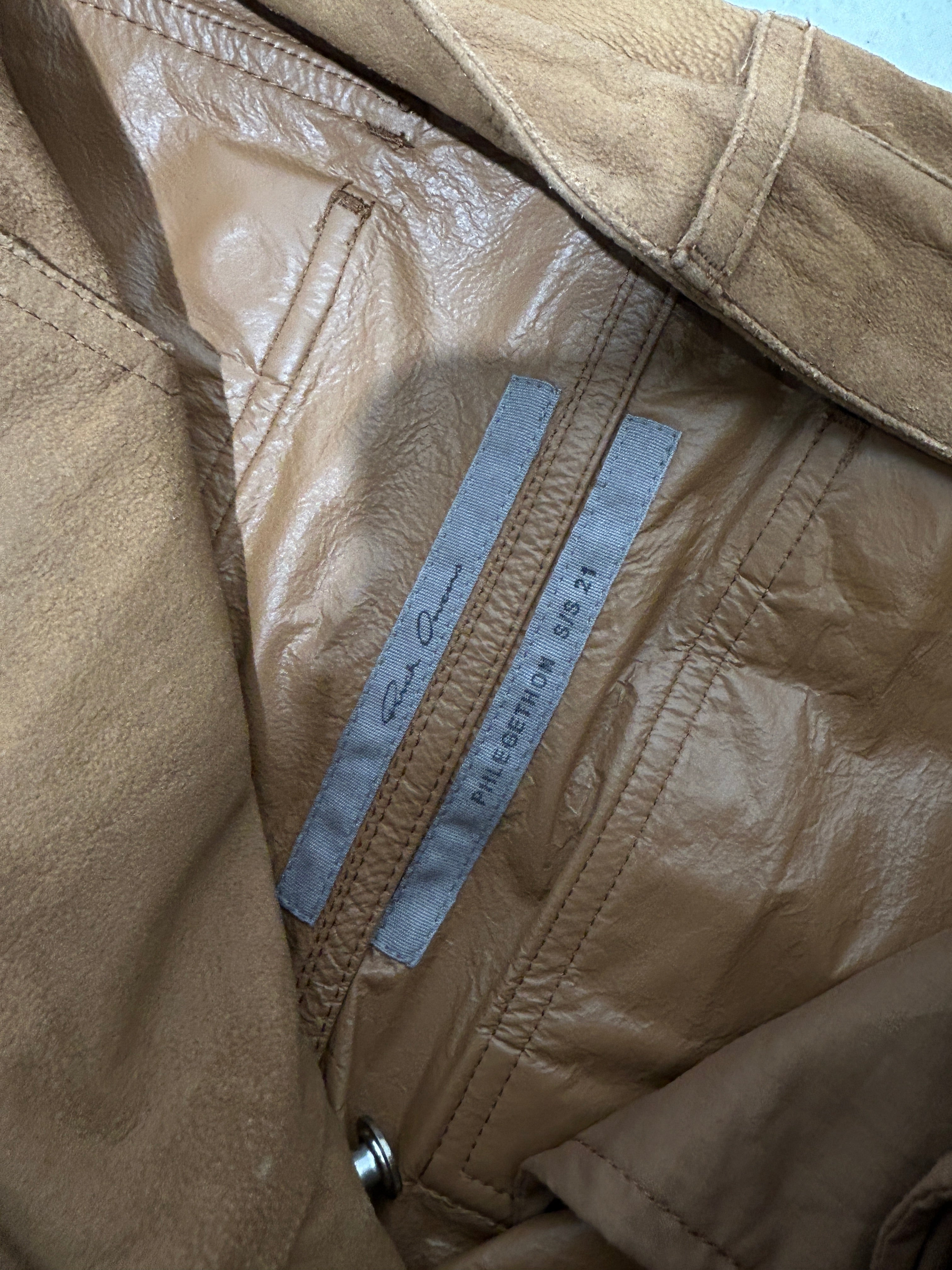 Rick Owens/Straight Pants/52/Leather/ORN/TYRONE CUT "HONEY" view 11