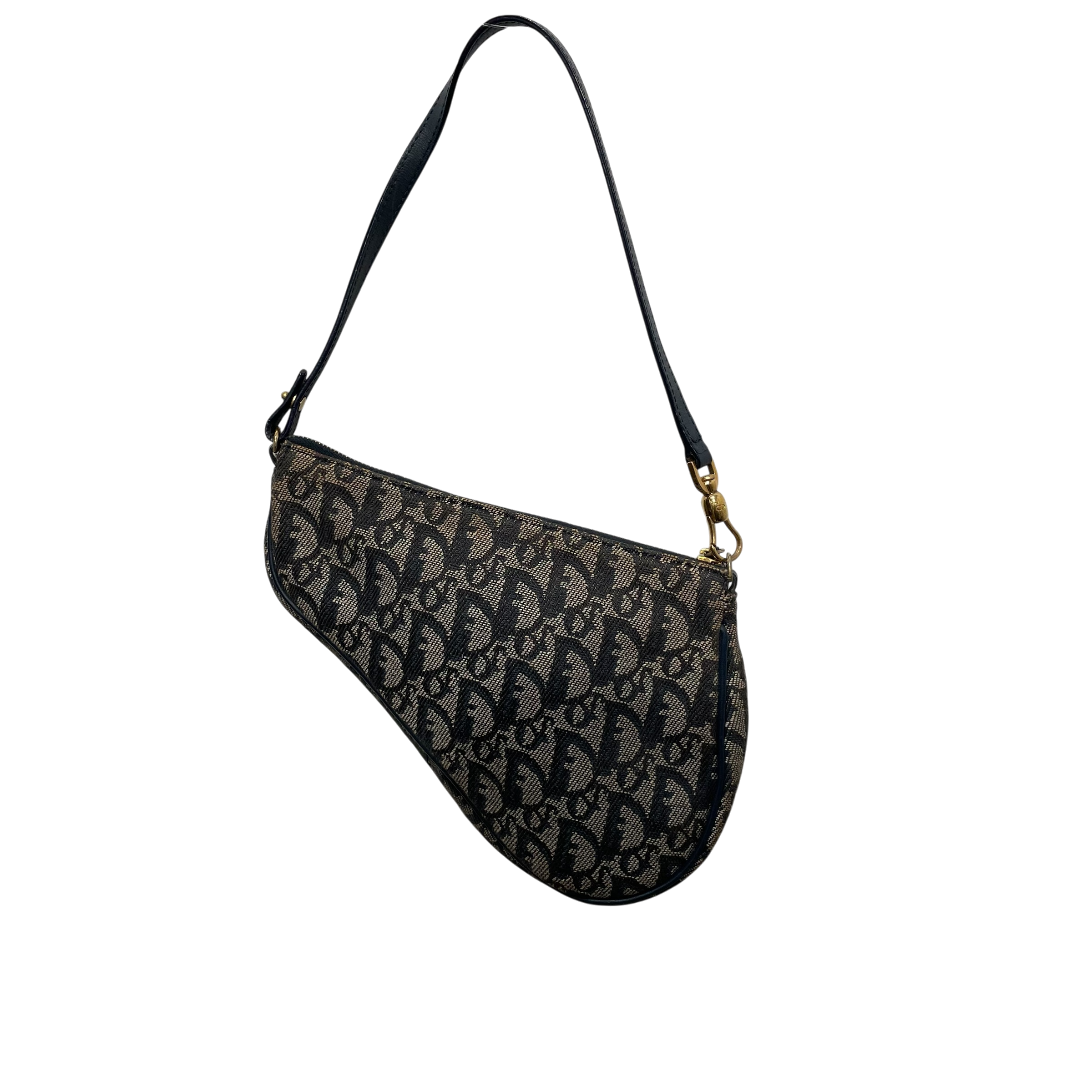 Christian Dior/Hand Bag/Monogram/NVY/Diorissimo Sadle Vintage Bag view 2