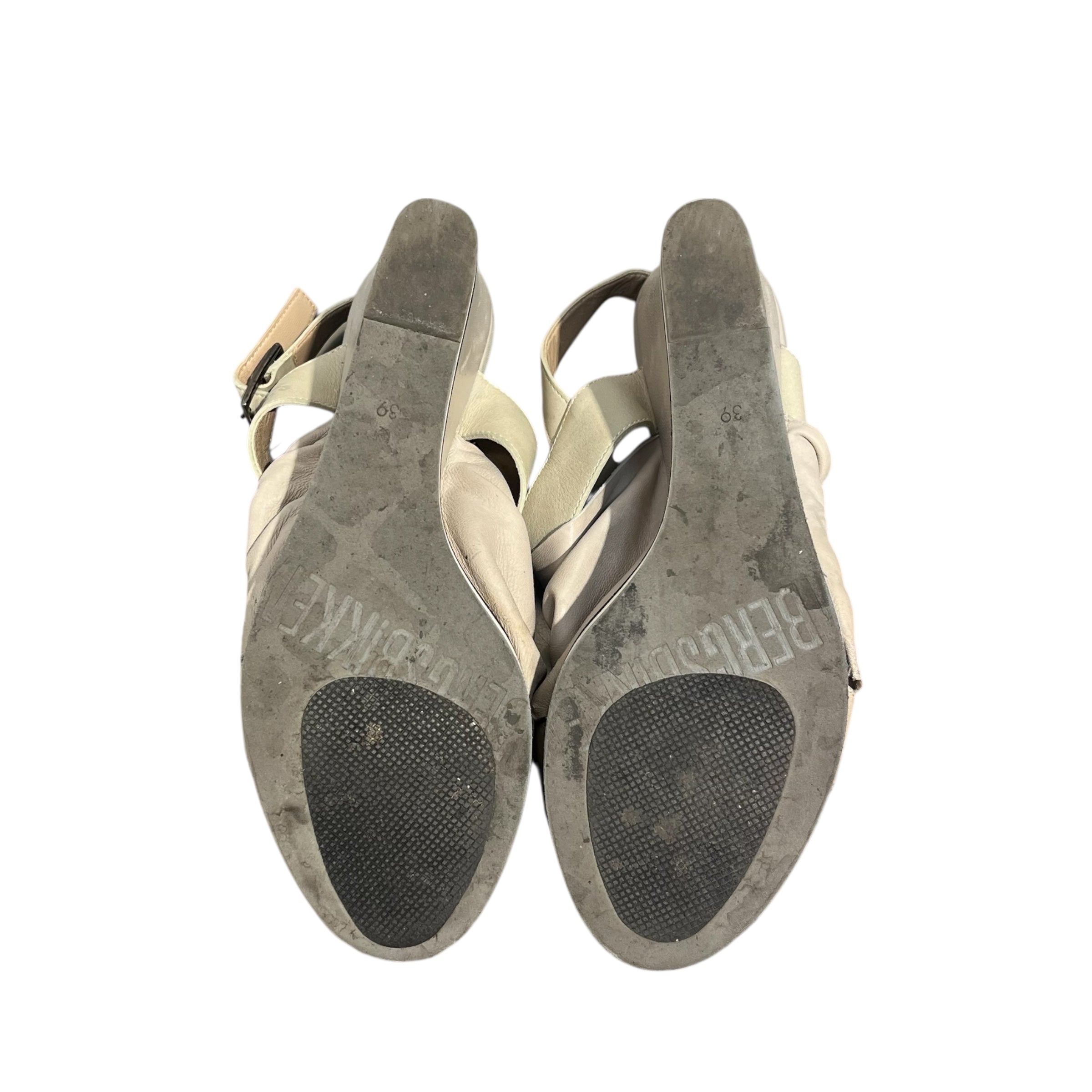 DIRK BIKKEMBERGS/Heels/EU 39/Leather/CRM/WRINKLE LEATHER WEGE HEELS view 5