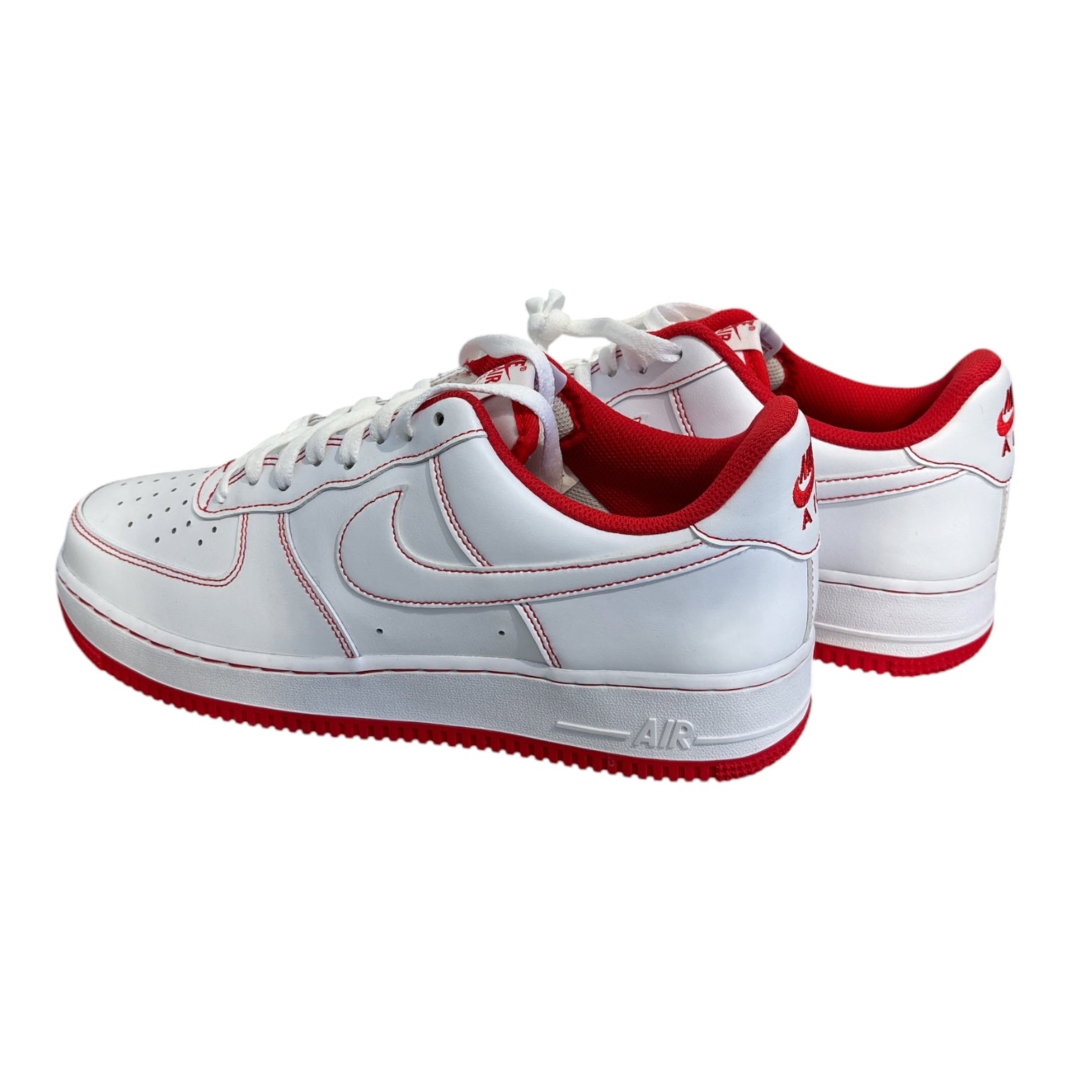 NIKE/Low-Sneakers/US 10/WHT/red stitching view 2