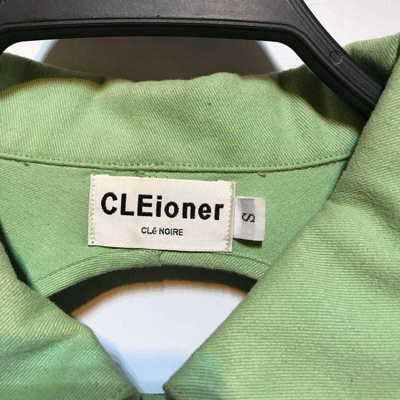CLEIONER/LS Shirt/S/Cotton/GRN/Chest Pockets