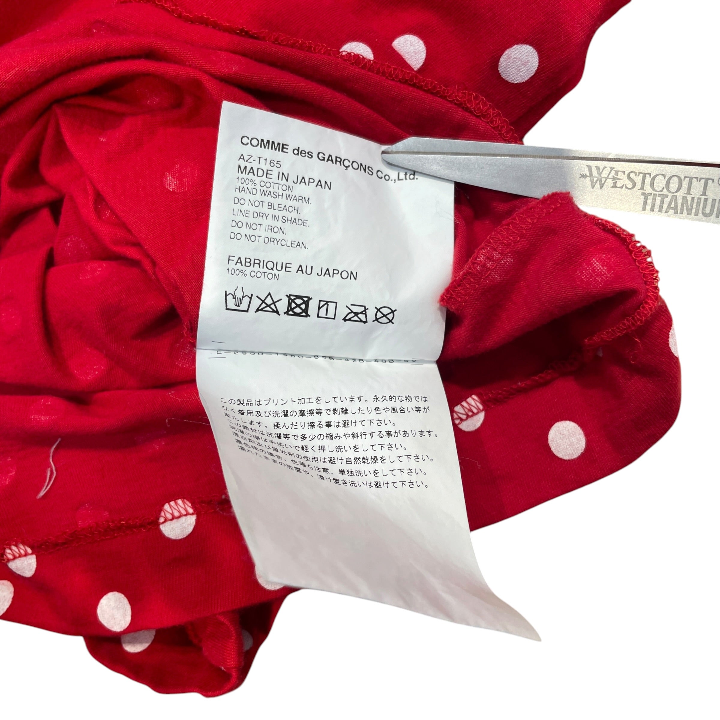 PLAY COMME des GARCONS/LS T-Shirt/L/Polka dot/Cotton/RED/ view 5