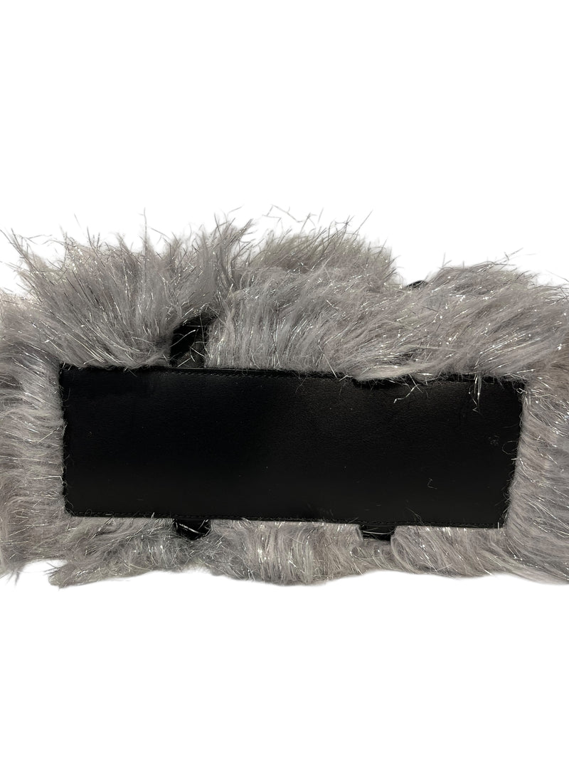 MARC JACOBS/Tote Bag/Fake Fur/SLV/silver "the creature" tote