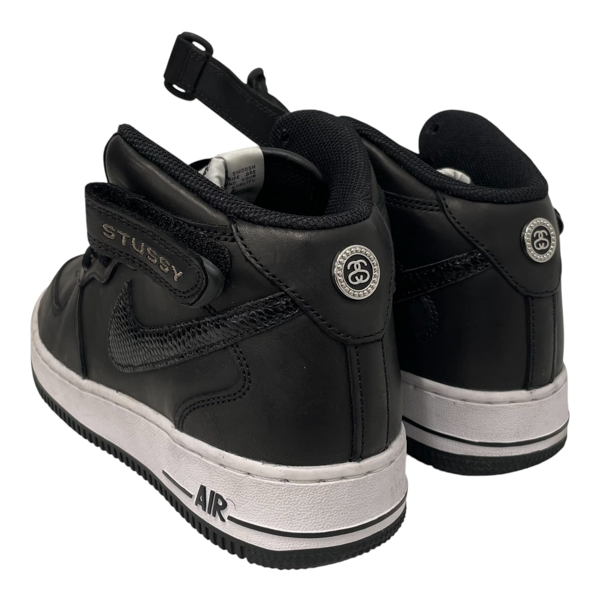 STUSSY/NIKE/Hi-Sneakers/US 7/Leather/BLK/ view 3