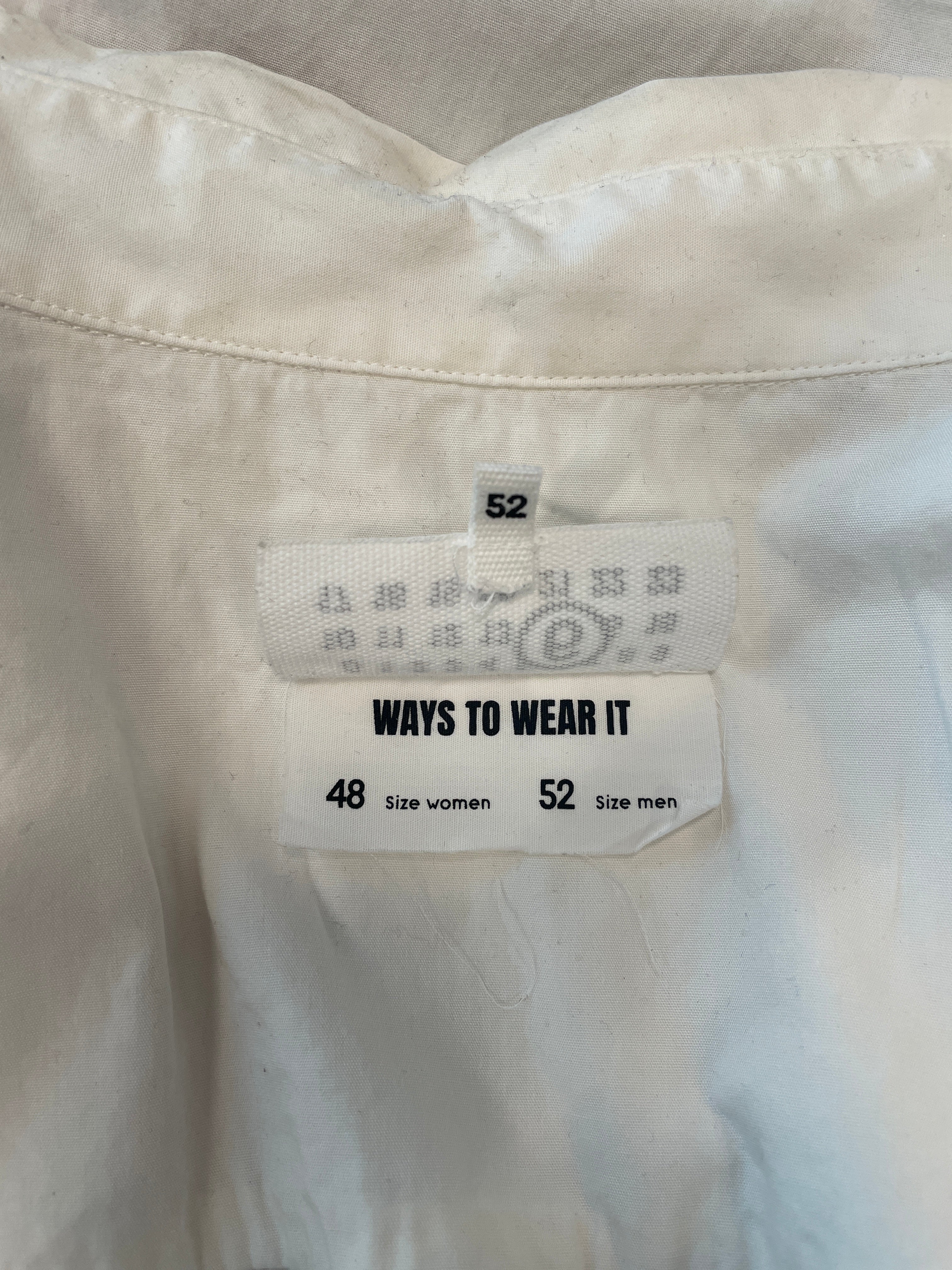 MM6/LS Shirt/52/Cotton/WHT/YLW TAG view 5