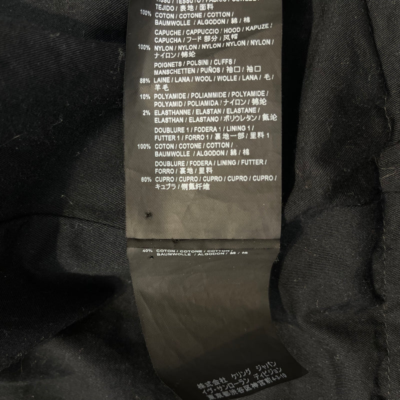 SAINT LAURENT/Coat/50/Cotton/BLK/BARN JACKET REMOVABLE HOOD