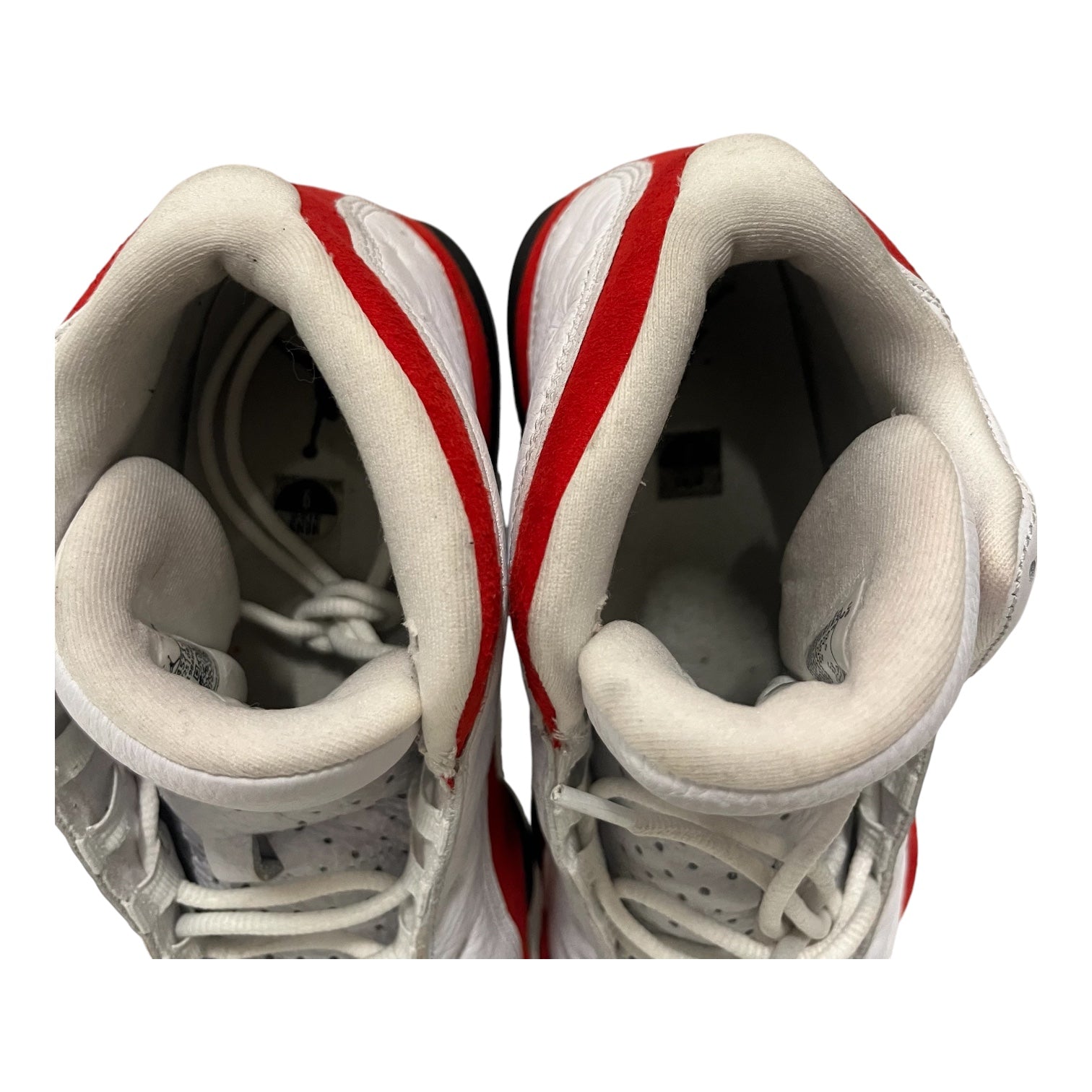 JORDAN BRAND/Hi-Sneakers/US 9/Leather/WHT/13 white red view 3