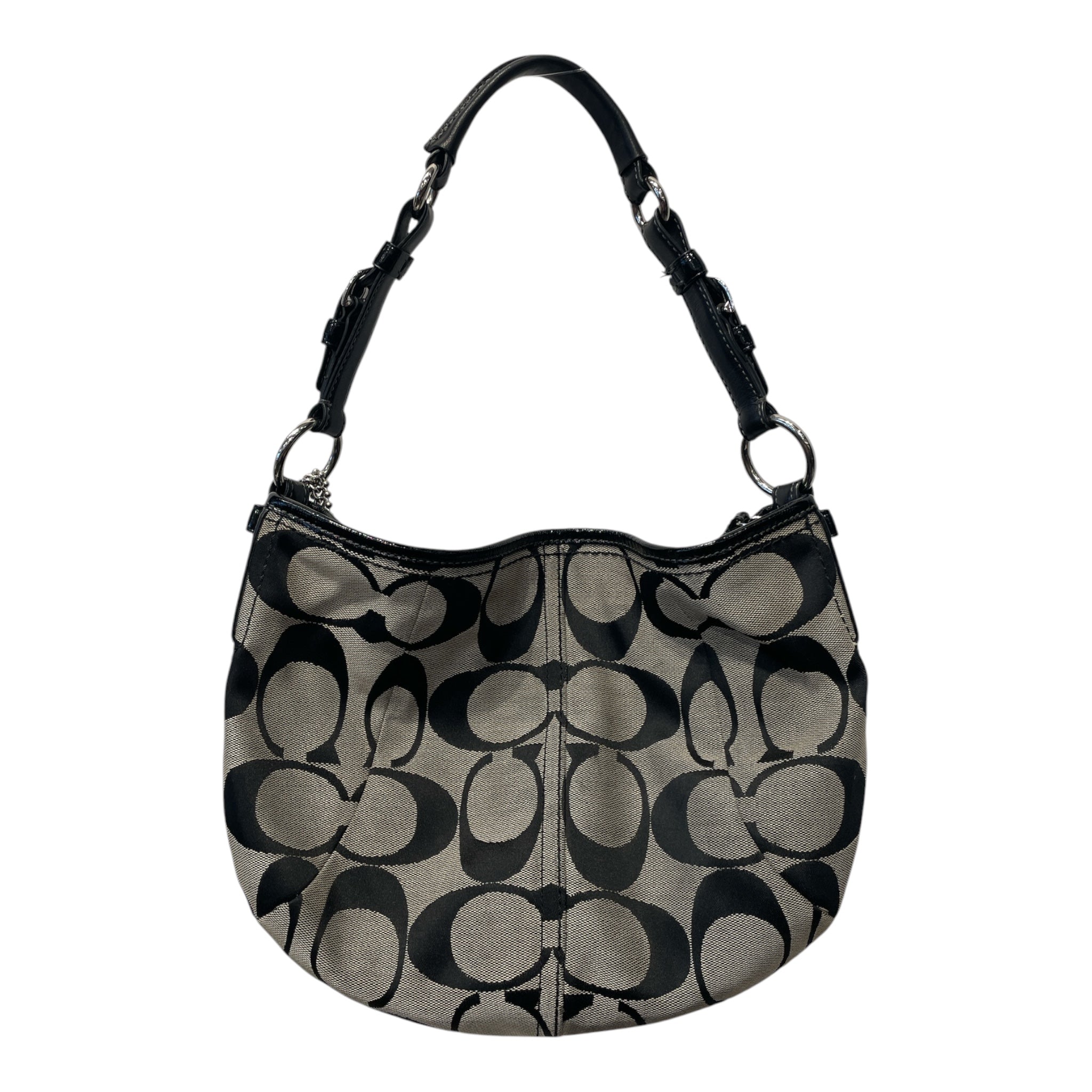 COACH/Hand Bag/Monogram/Cotton/BLK/MONOGRAM SUFFLETTE view 2