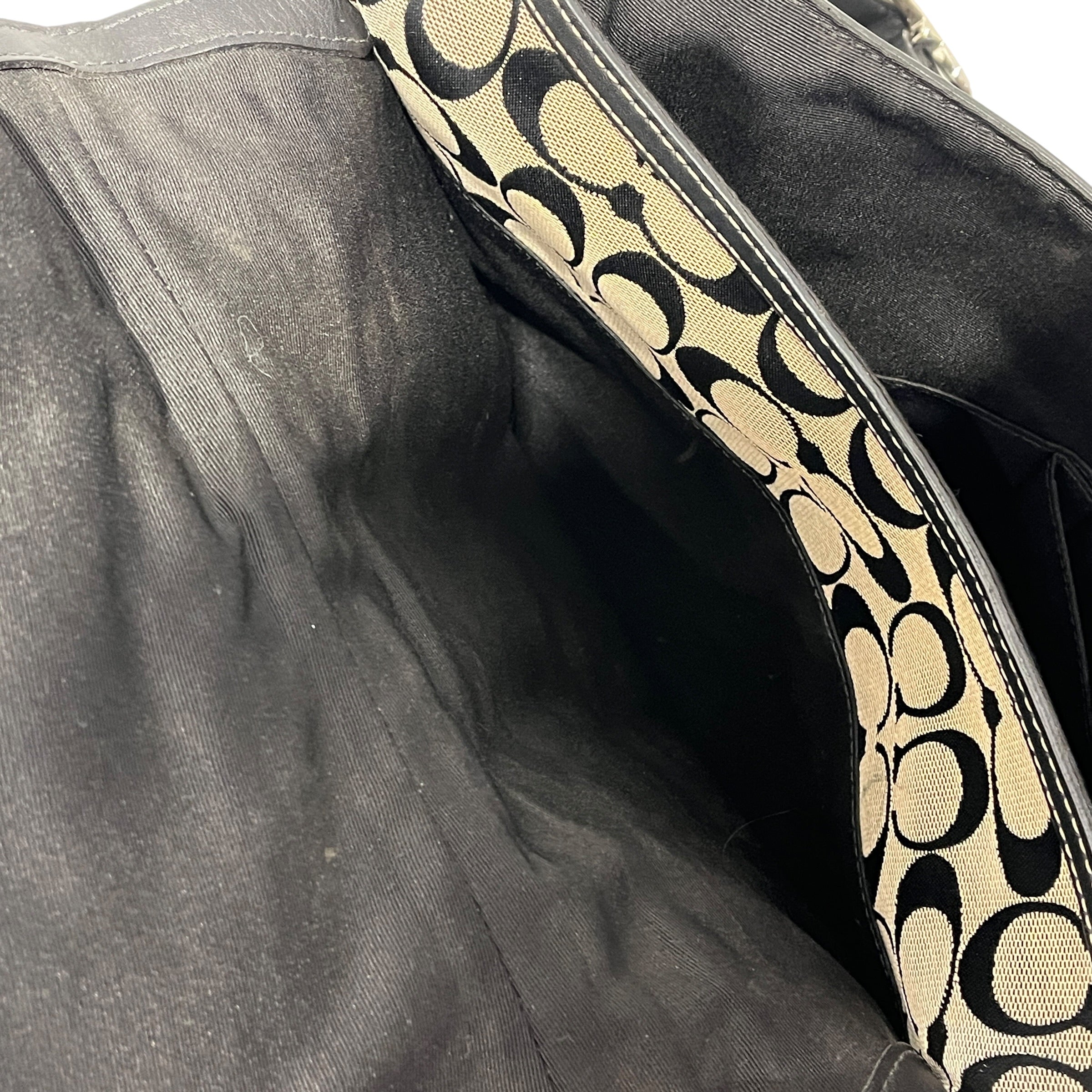COACH/Hand Bag/All Over Print/Leather/BLK/signature chelsea messenger view 13
