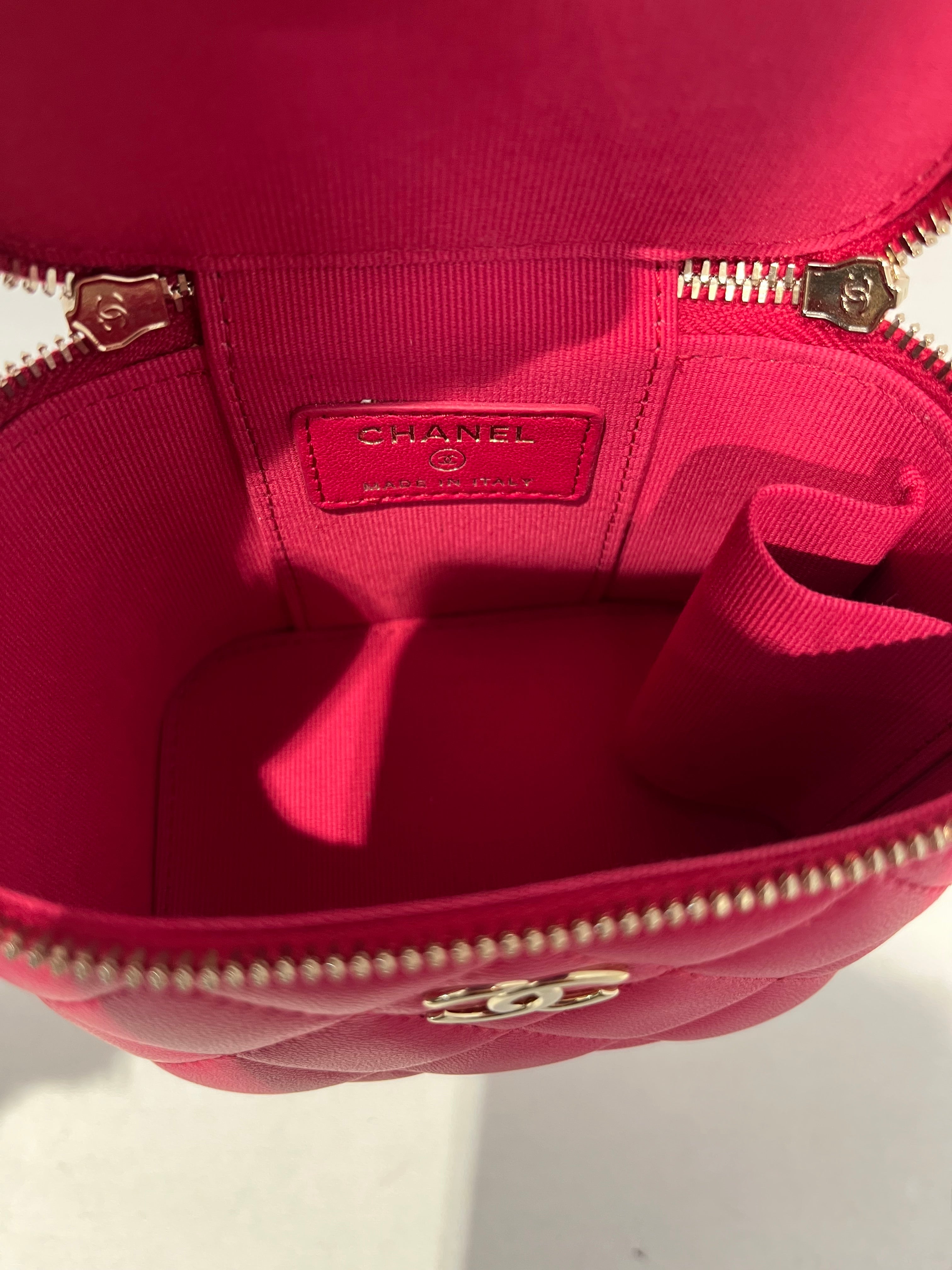 CHANEL/Cross Body Bag/Leather/PNK/31667731 MINI VANITY HOT PINK view 6