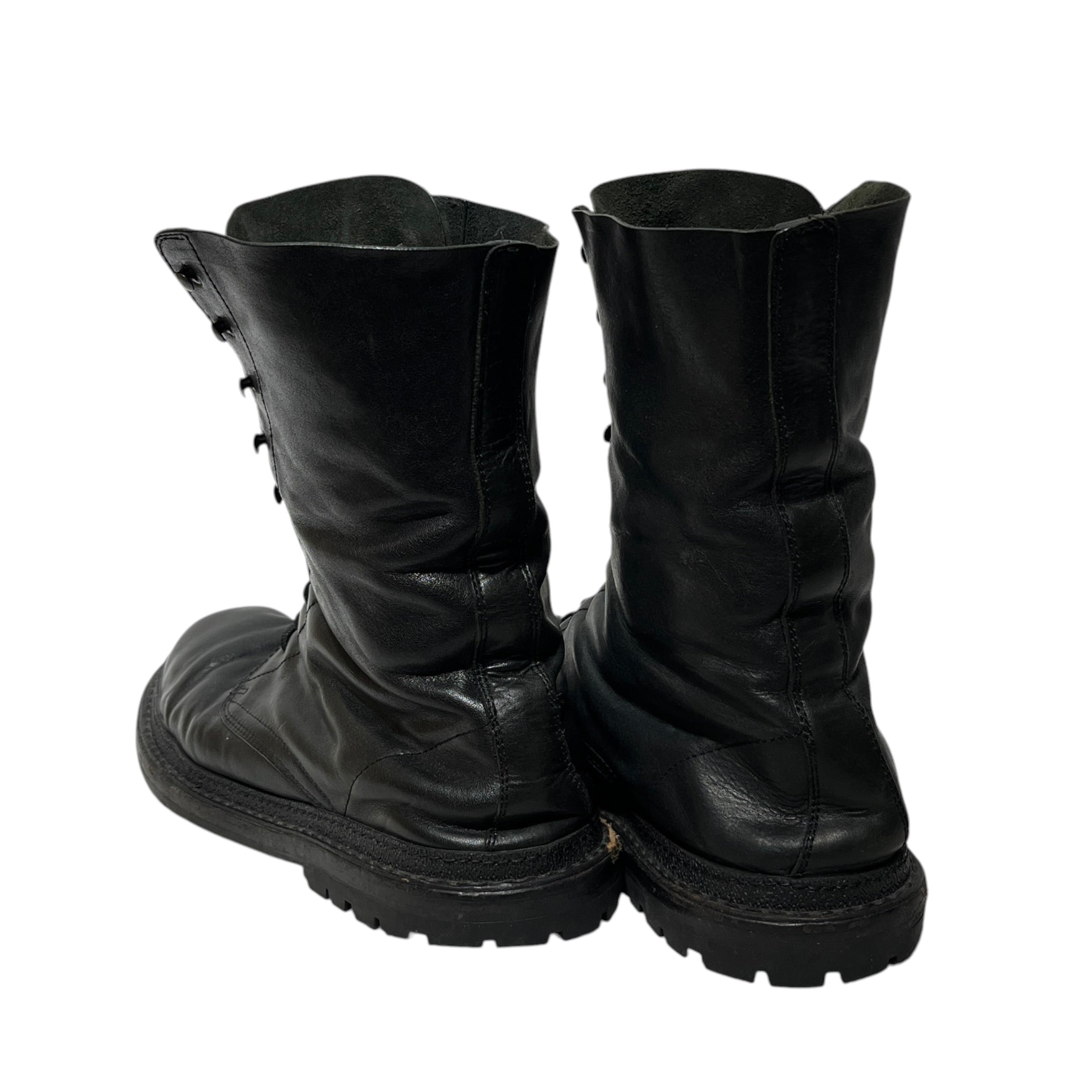 ANN DEMEULEMEESTER/Lace Up Boots/US 10/Leather/BLK/Lace Up Boots view 2