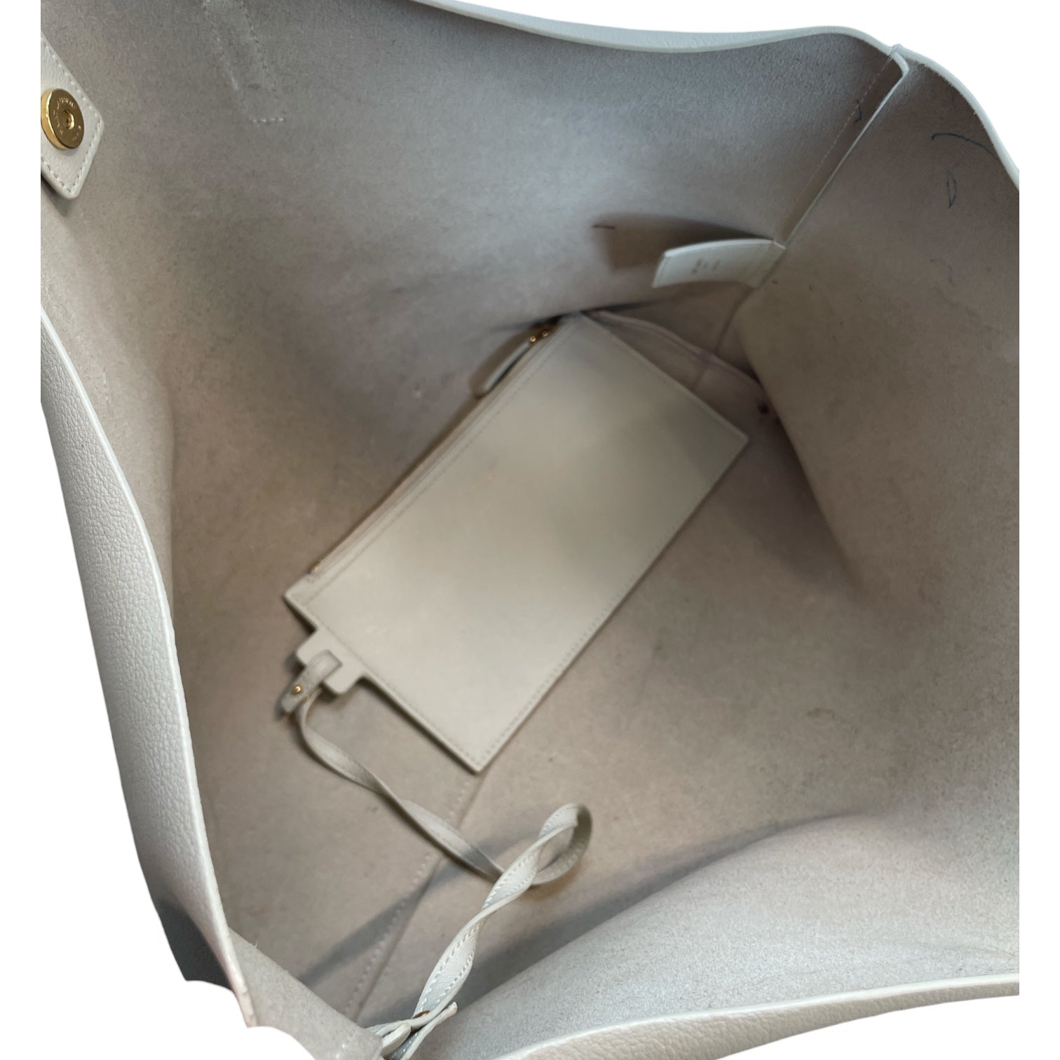 SAINT LAURENT/Tote Bag/Leather/CRM/SHOPPING TOTE view 5