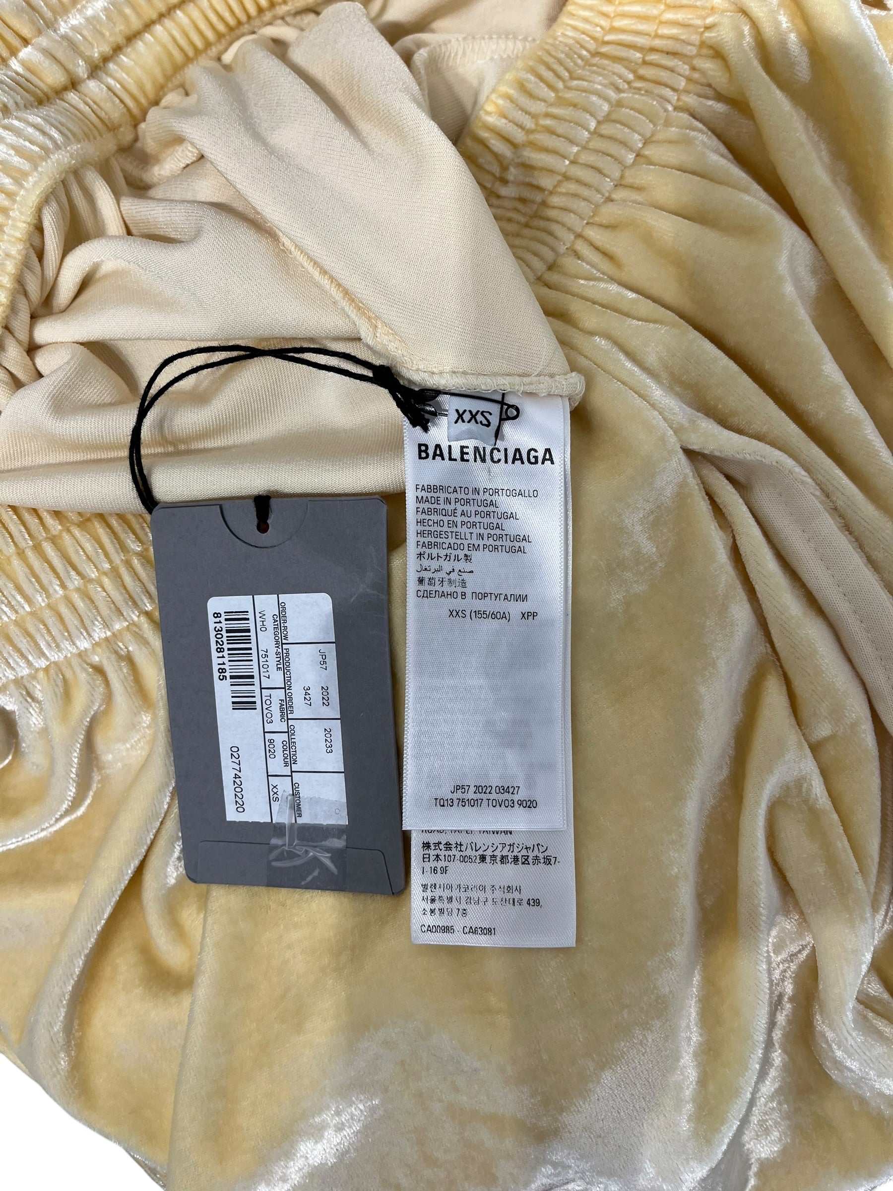BALENCIAGA/Bottoms/XXS/Velour/YEL/BB PARIS ICON PANTS view 4
