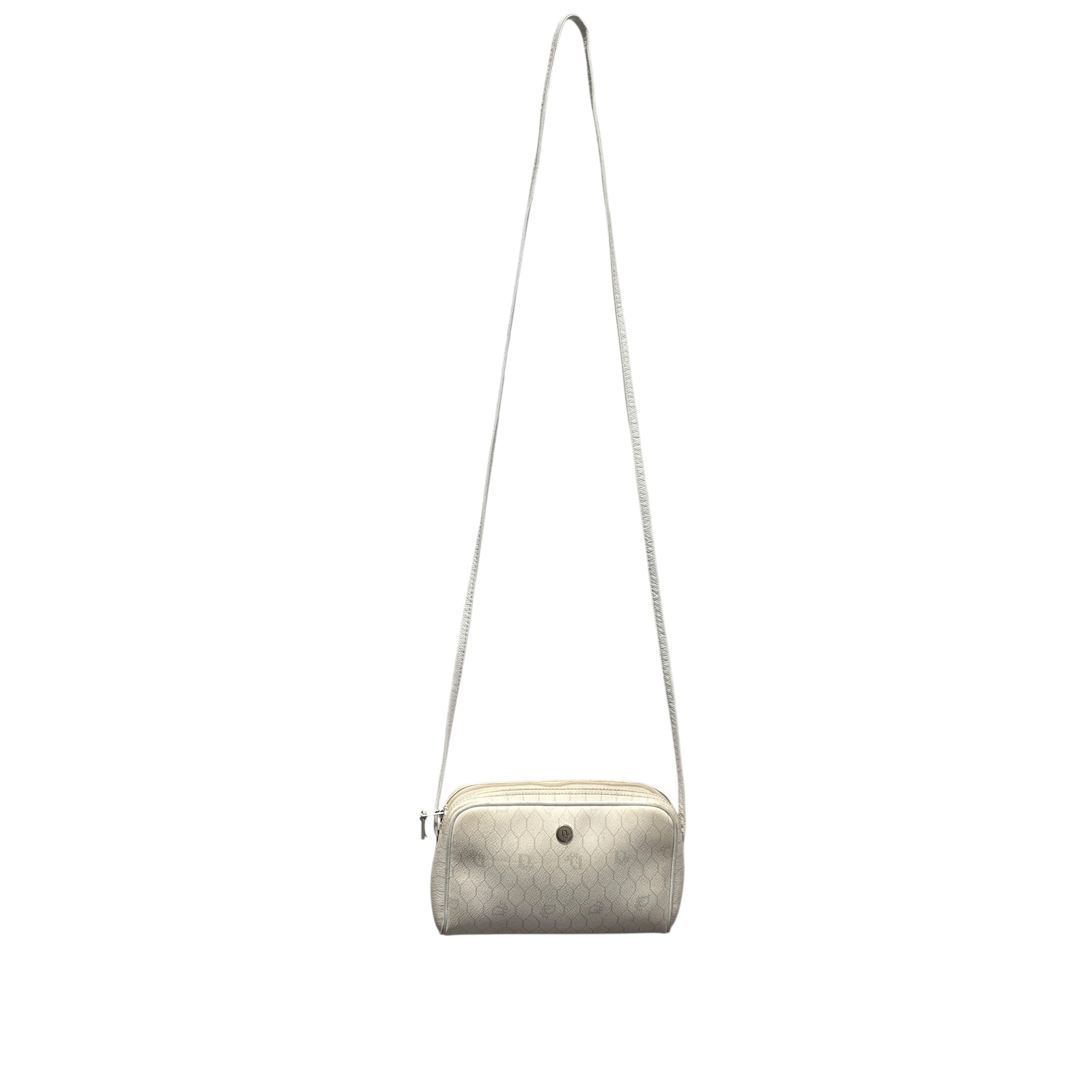Christian Dior/Cross Body Bag/Monogram/Leather/WHT/VINTAGE HONEYCOMB view 2