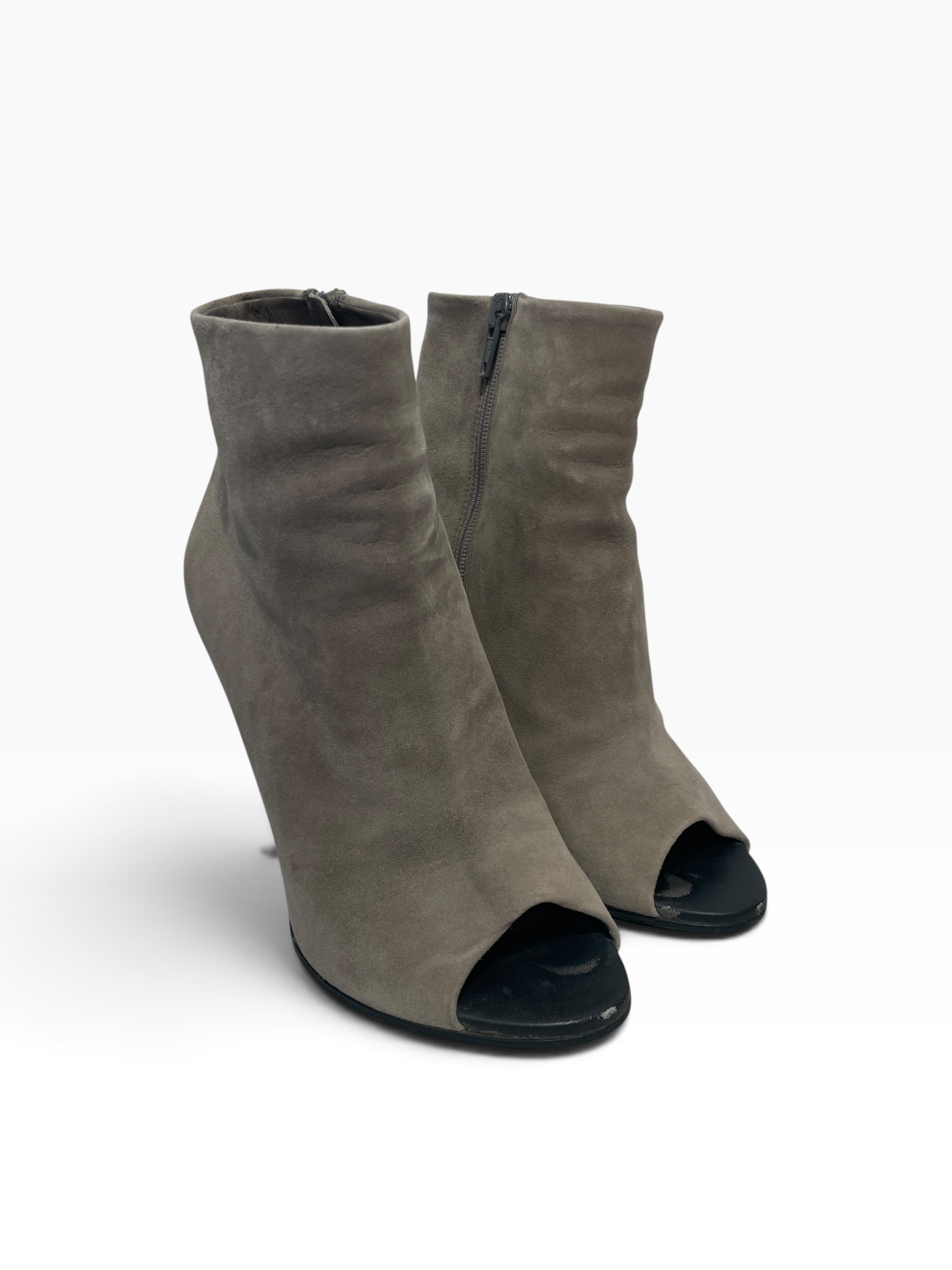 BOTTEGA VENETA/Heels/EU 36.5/Suede/BEG/booties view 1