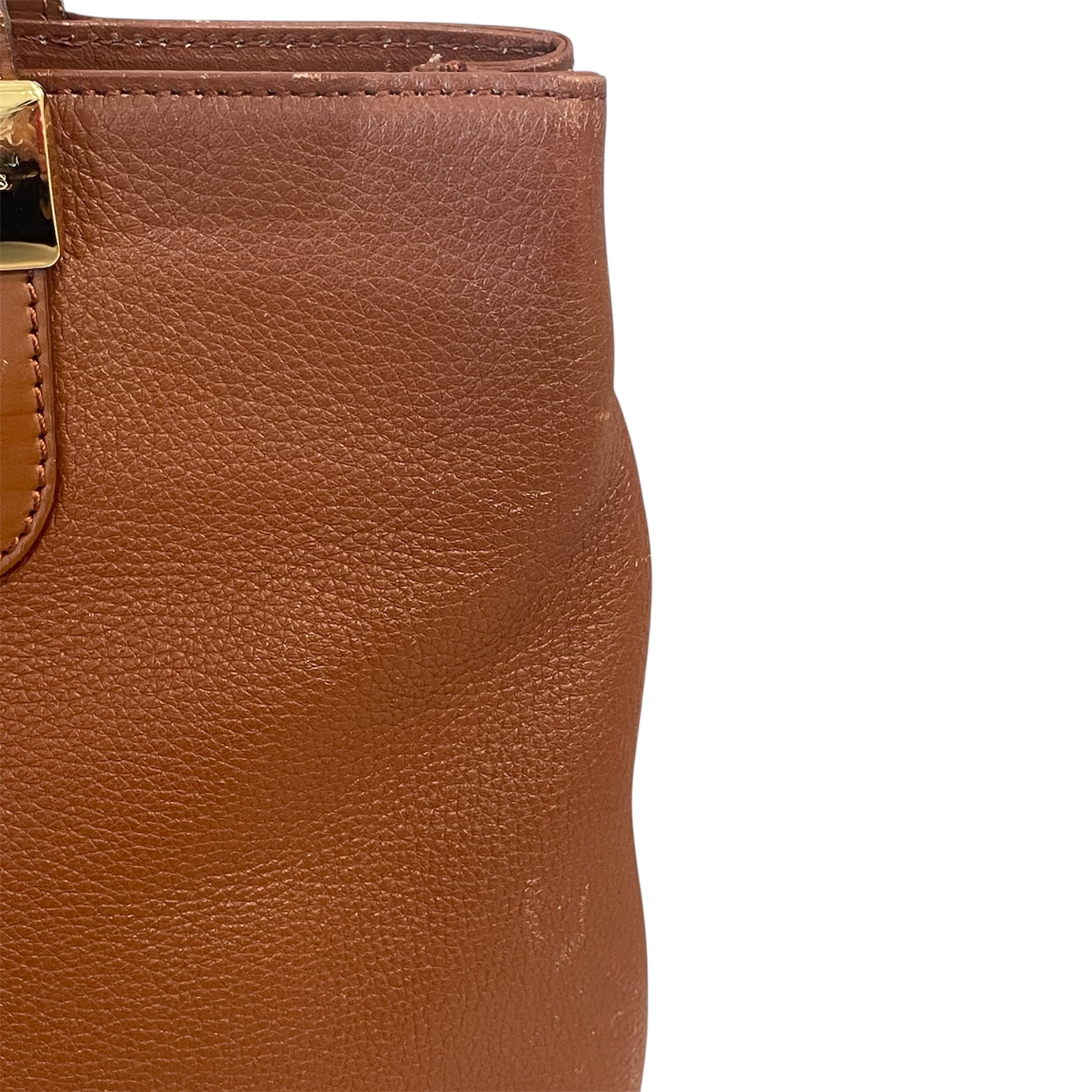 BURBERRYS/Hand Bag/Leather/CML/Gold Clasp Logo view 7