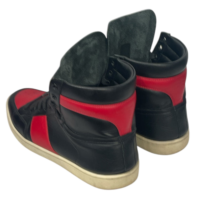SAINT LAURENT/Hi-Sneakers/EU 41/Leather/BLK/SL10H COURT CLASSIC RED BLACK