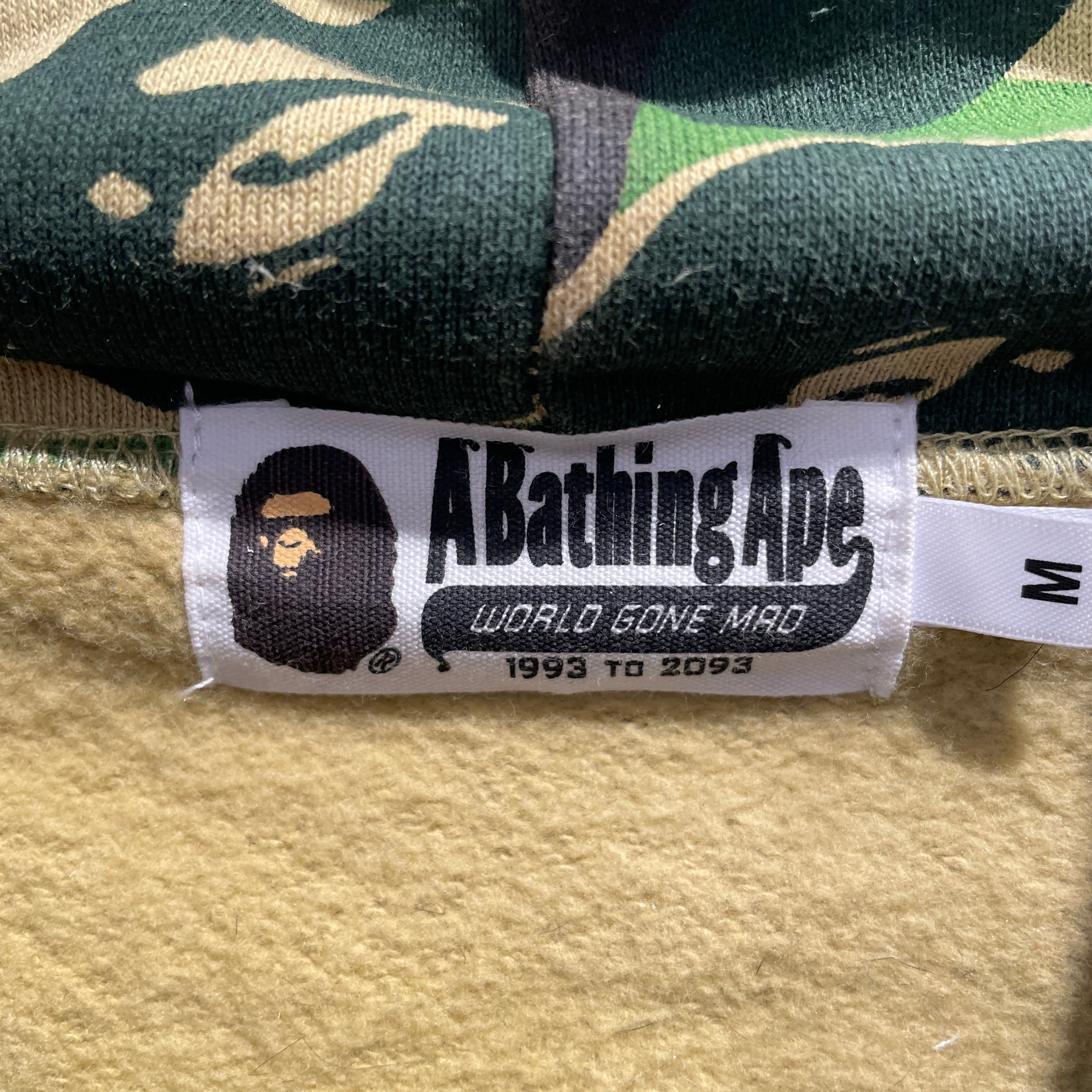 A BATHING APE/Hoodie/M/Camouflage/Cotton/KHK/2nd Camo ABC Hoodie view 3