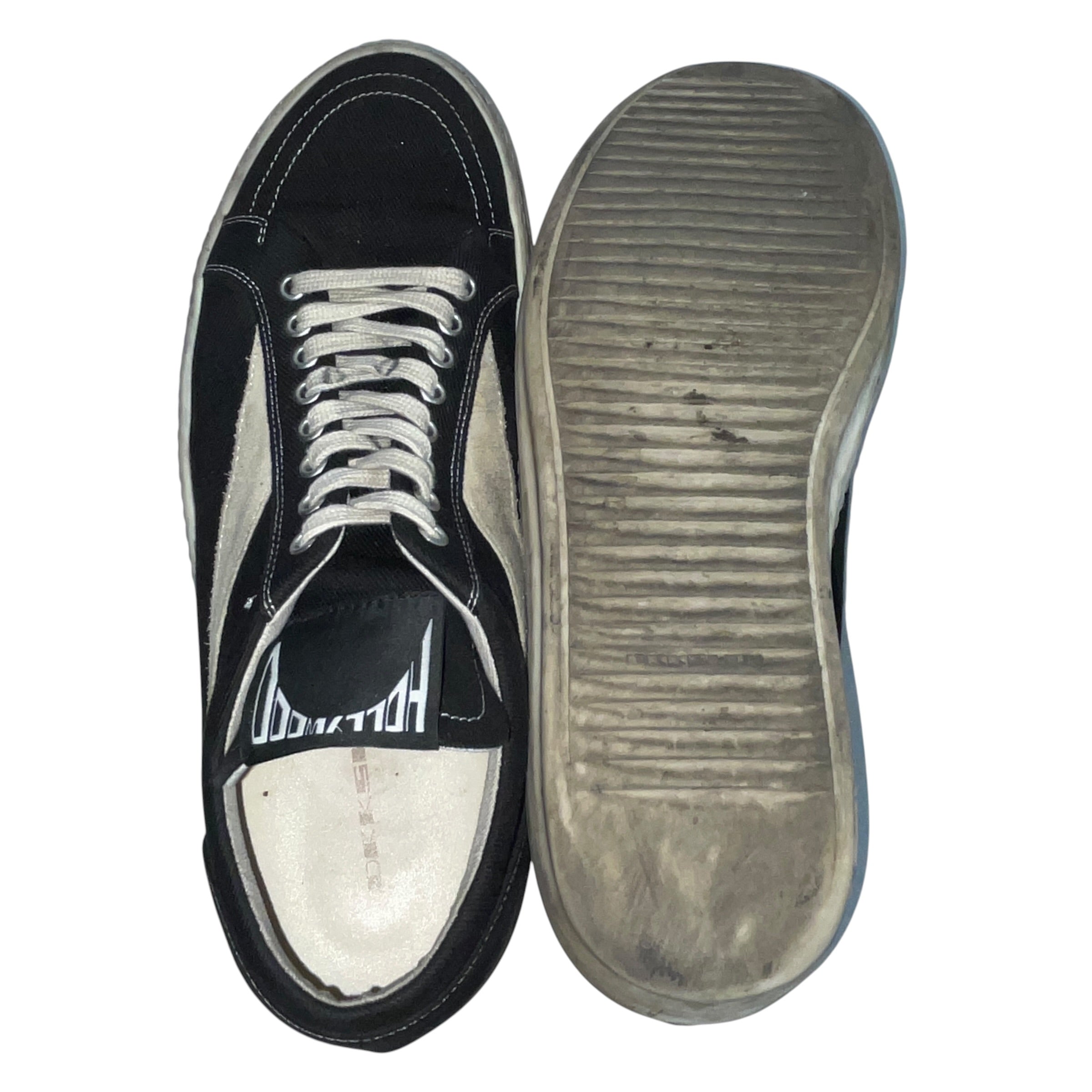 RICK OWENS DRKSHDW/Low-Sneakers/EU 46/Cotton/BLK/Megalace Runners view 4