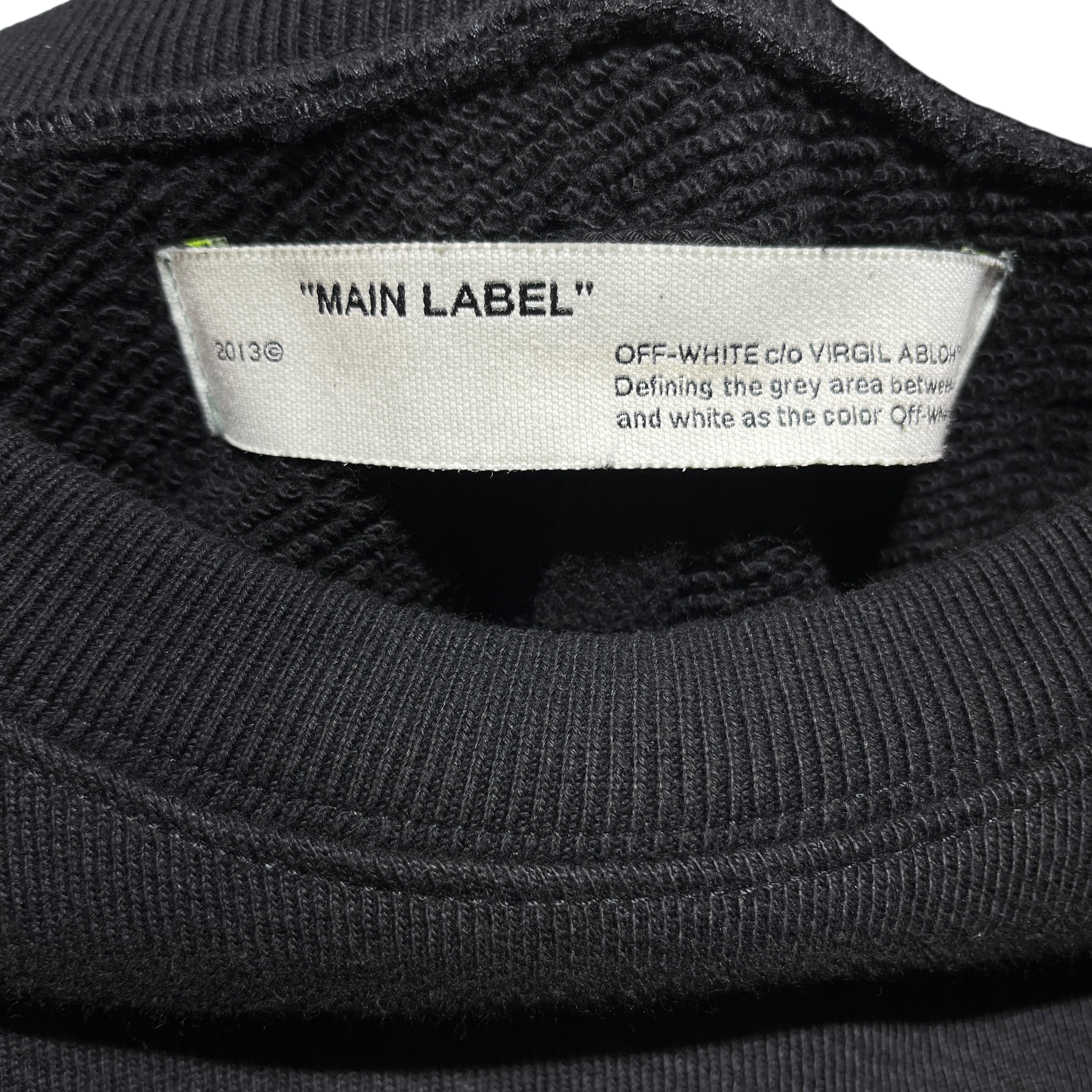 OFF-WHITE/Sweater/XL/Cotton/BLK/frayed arrow logo view 3