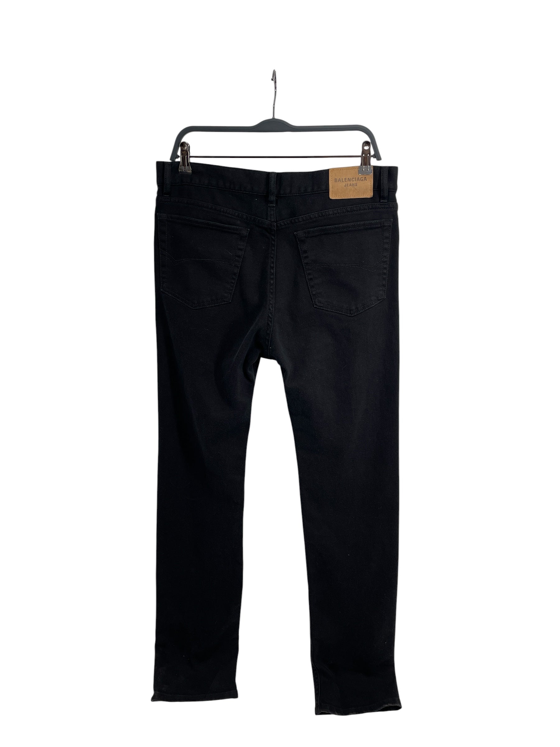 BALENCIAGA/Bottoms/33/Denim/BLK/long jeans view 4