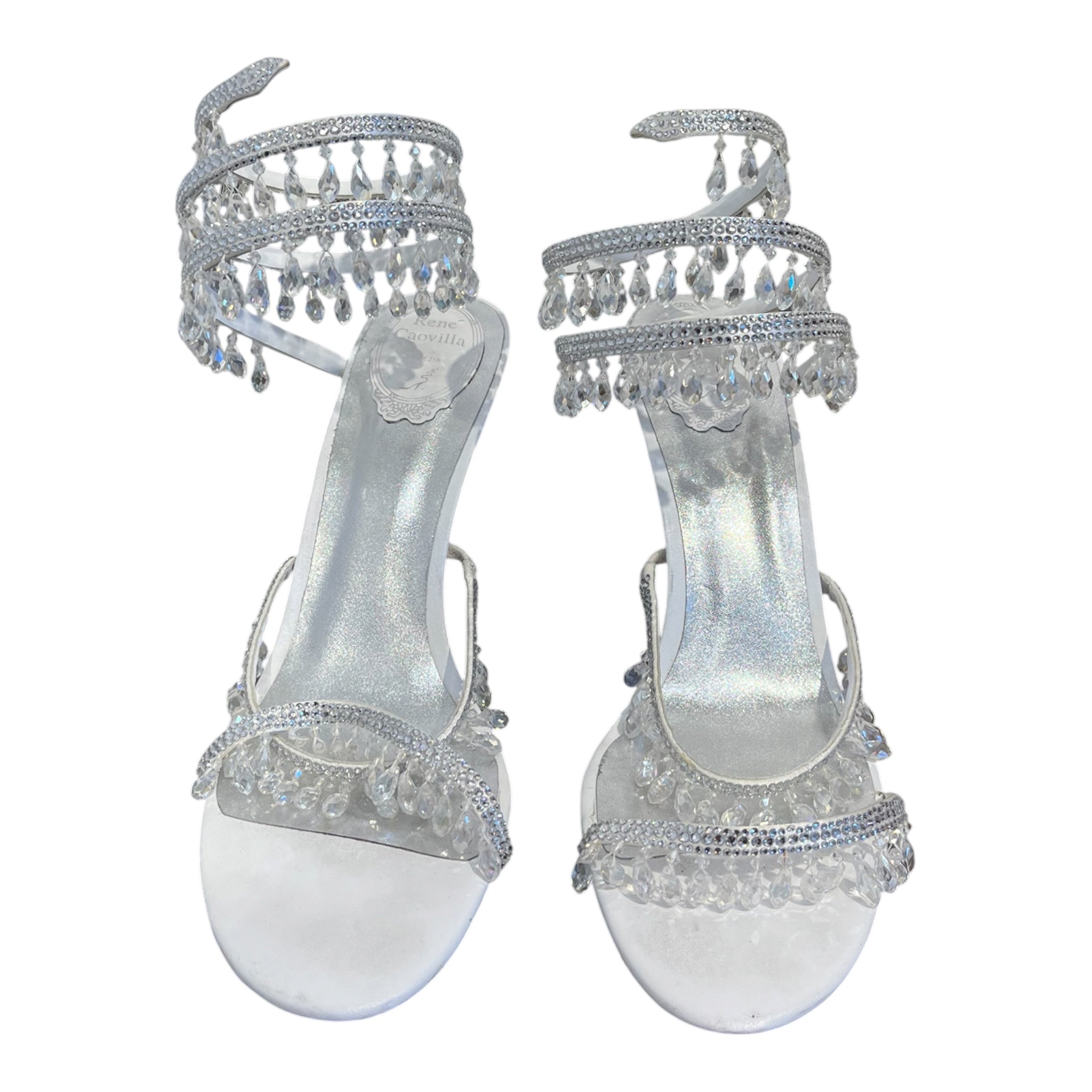 Rene Caovilla/Heels/EU 41/Glitter/WHT/ view 1