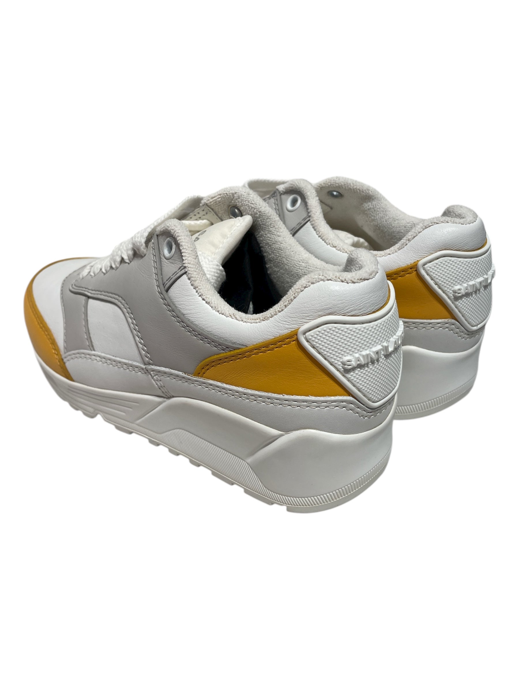 SAINT LAURENT/Low-Sneakers/EU 36.5/Leather/WHT/bump sneaker yellow view 2