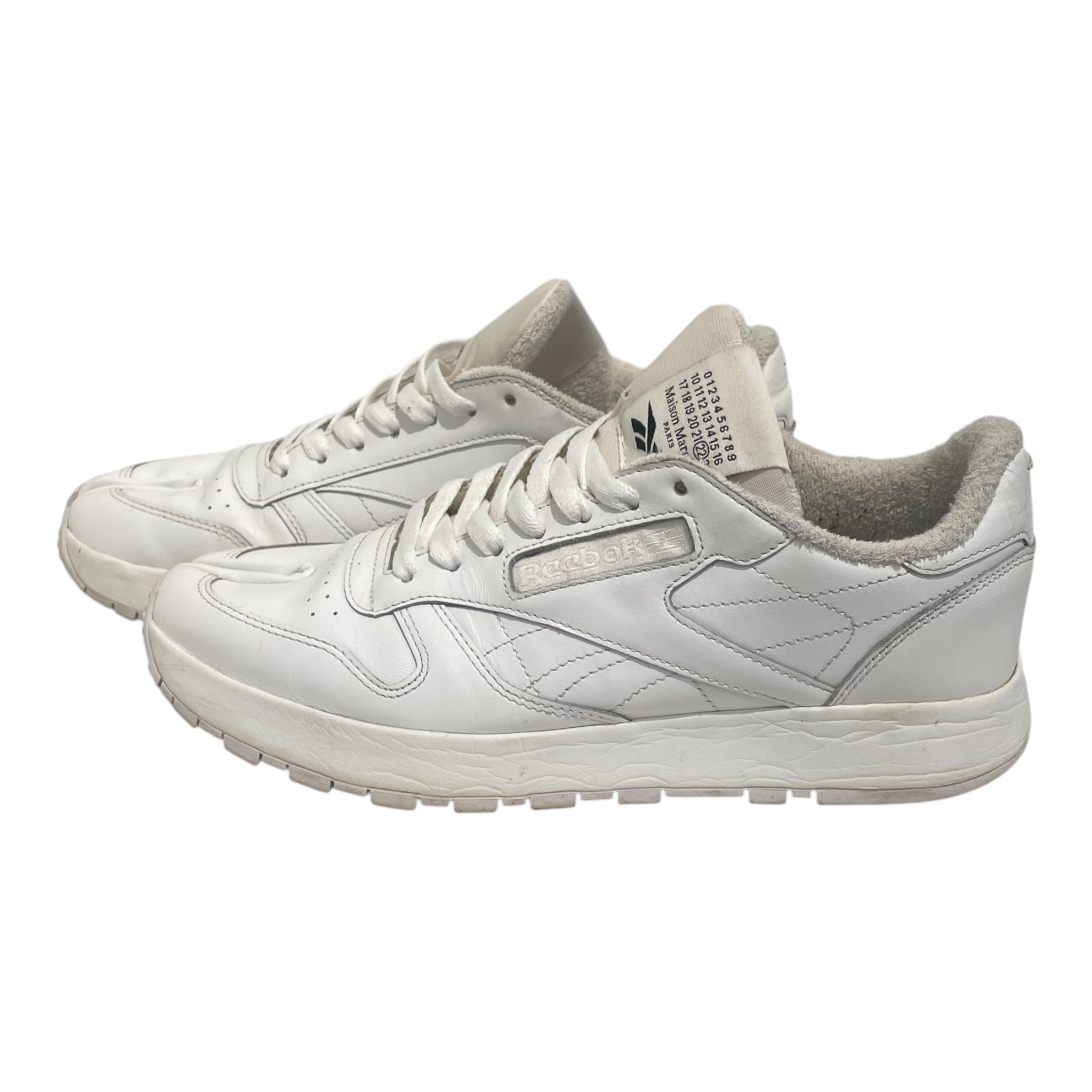 Reebok/Maison Margiela/Low-Sneakers/US 8.5/Leather/WHT/Tabi Low Top view 2