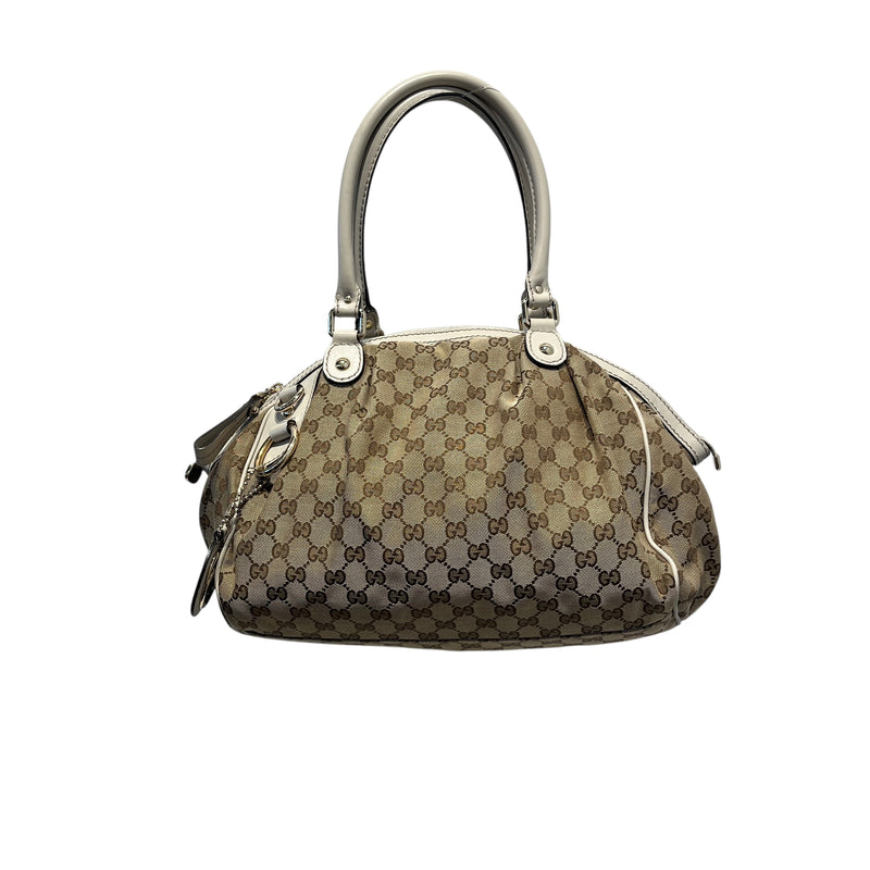 GUCCI/Hand Bag/Monogram/BRW/sukey gg canvas