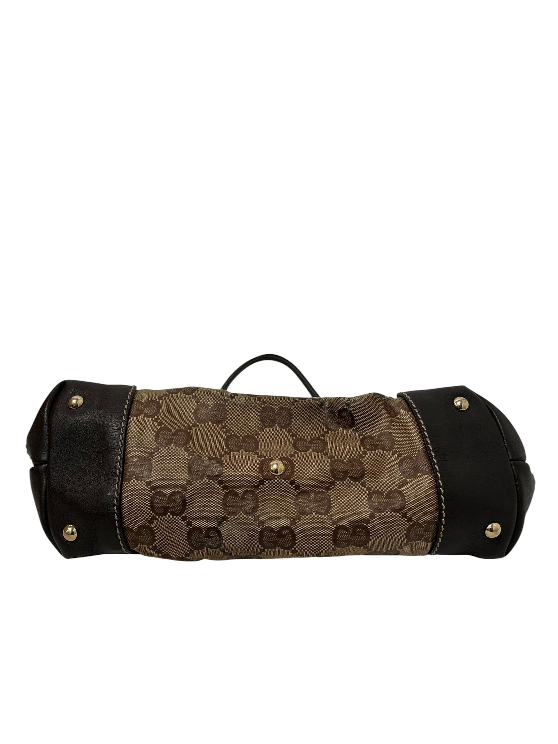 GUCCI/Hand Bag/Monogram/Leather/BRW/GG CRYSTAL TOP HANDLE view 3