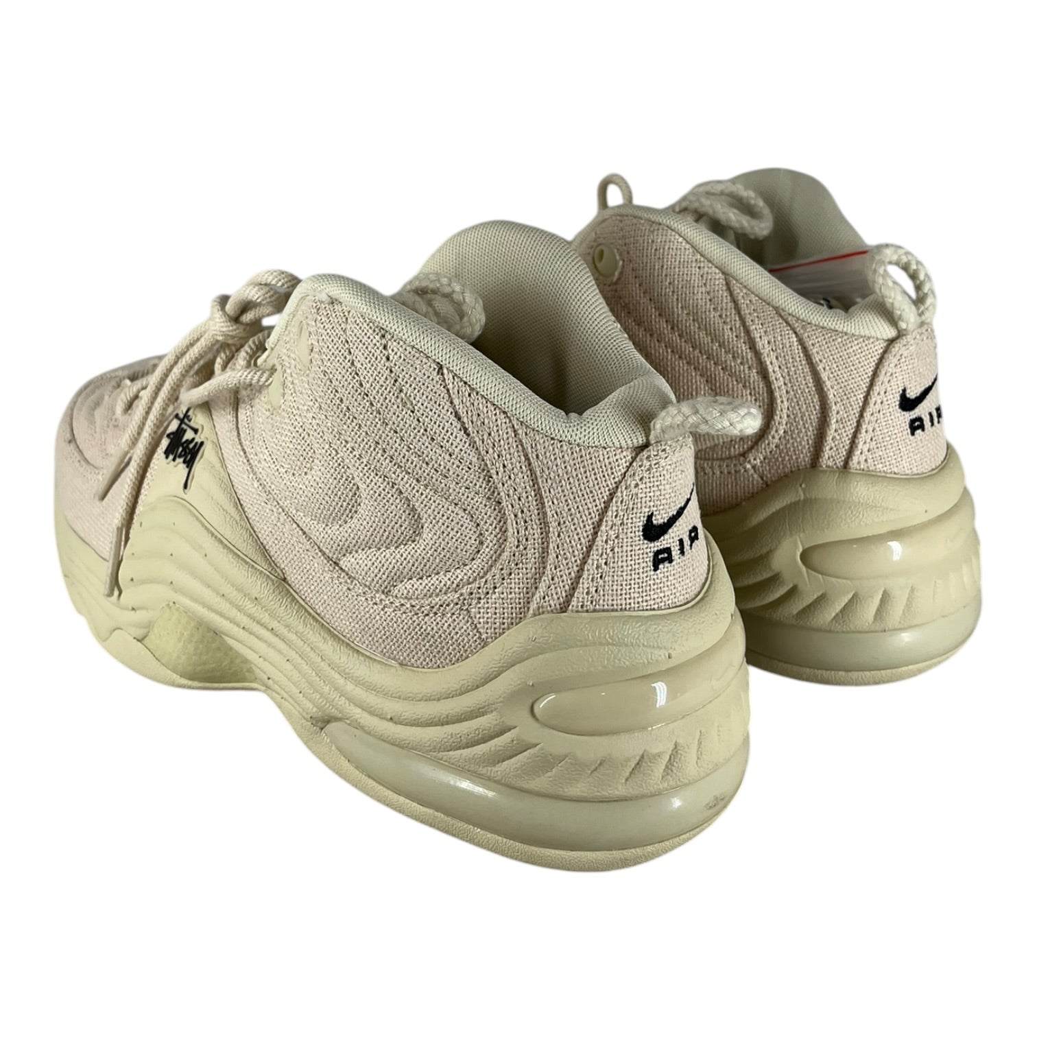 NIKE/STUSSY/AIR PENNY 2 SP/Hi-Sneakers/US 9.5/Cotton/CRM/DQ5674-200 view 2