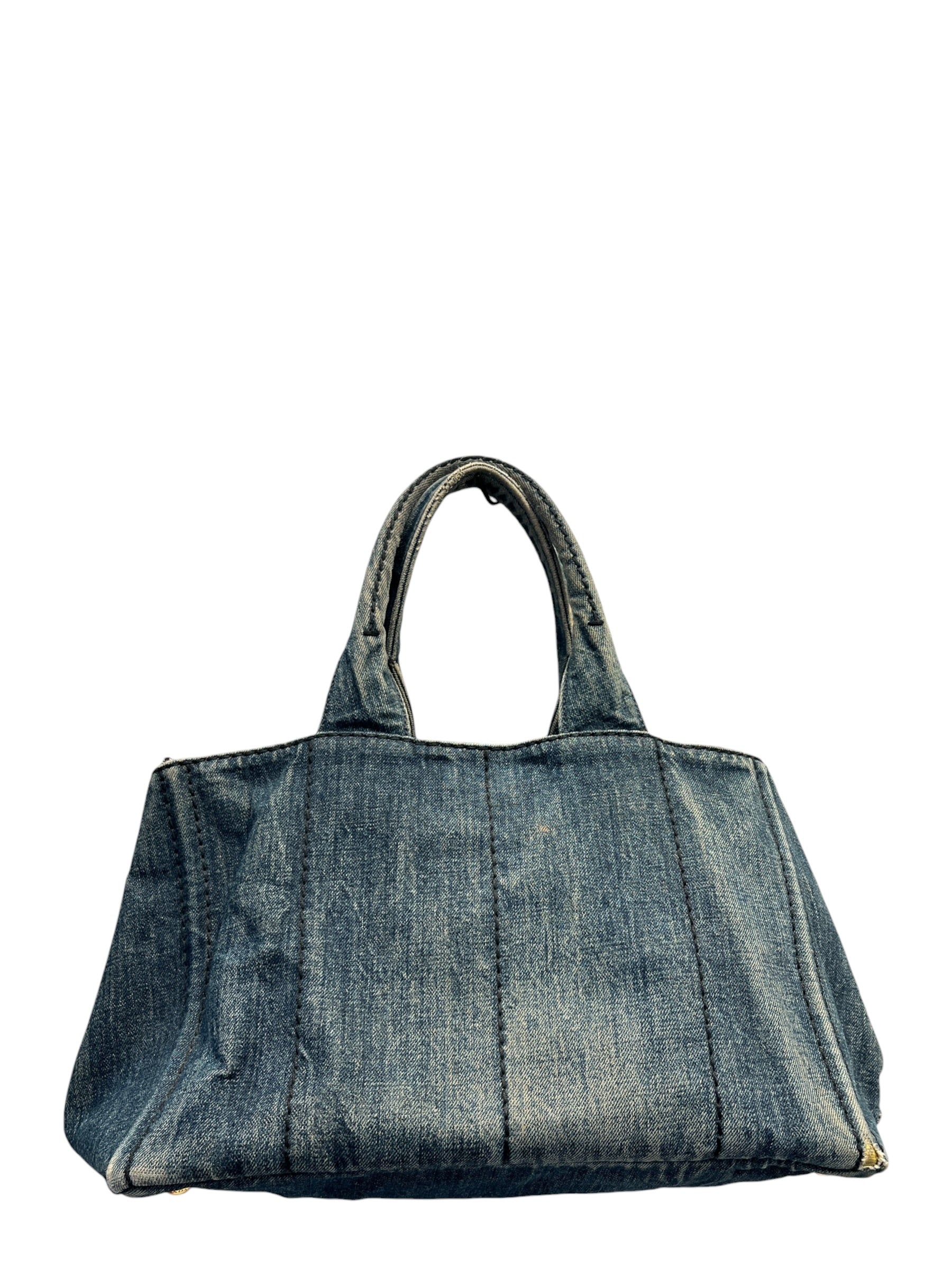 PRADA/Hand Bag/Cotton/IDG/Soft Denim Bag view 2
