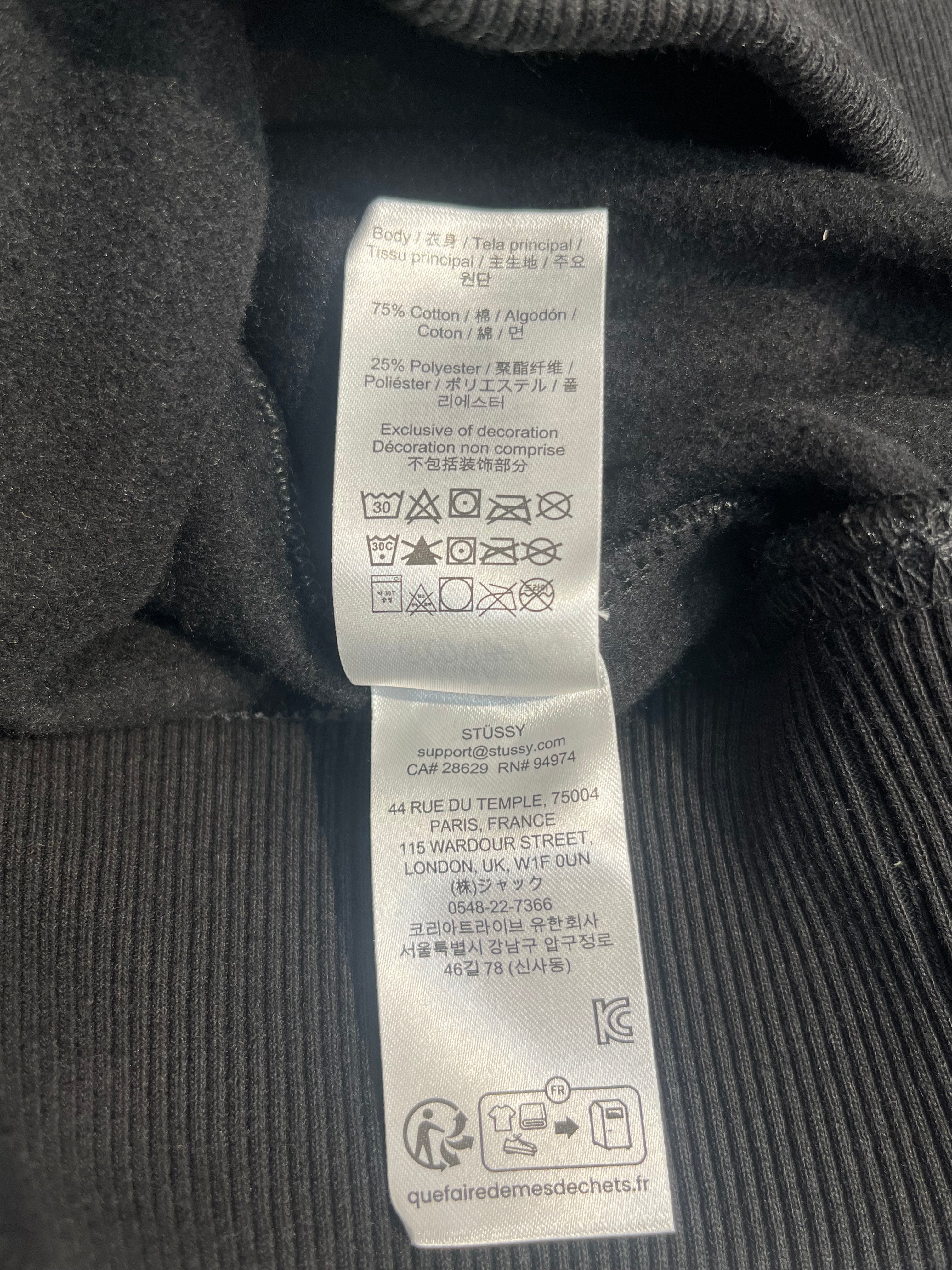 STUSSY/Sweatshirt/XL/Cotton/BLK/NY EXCLUSIVE CREWNECK view 4