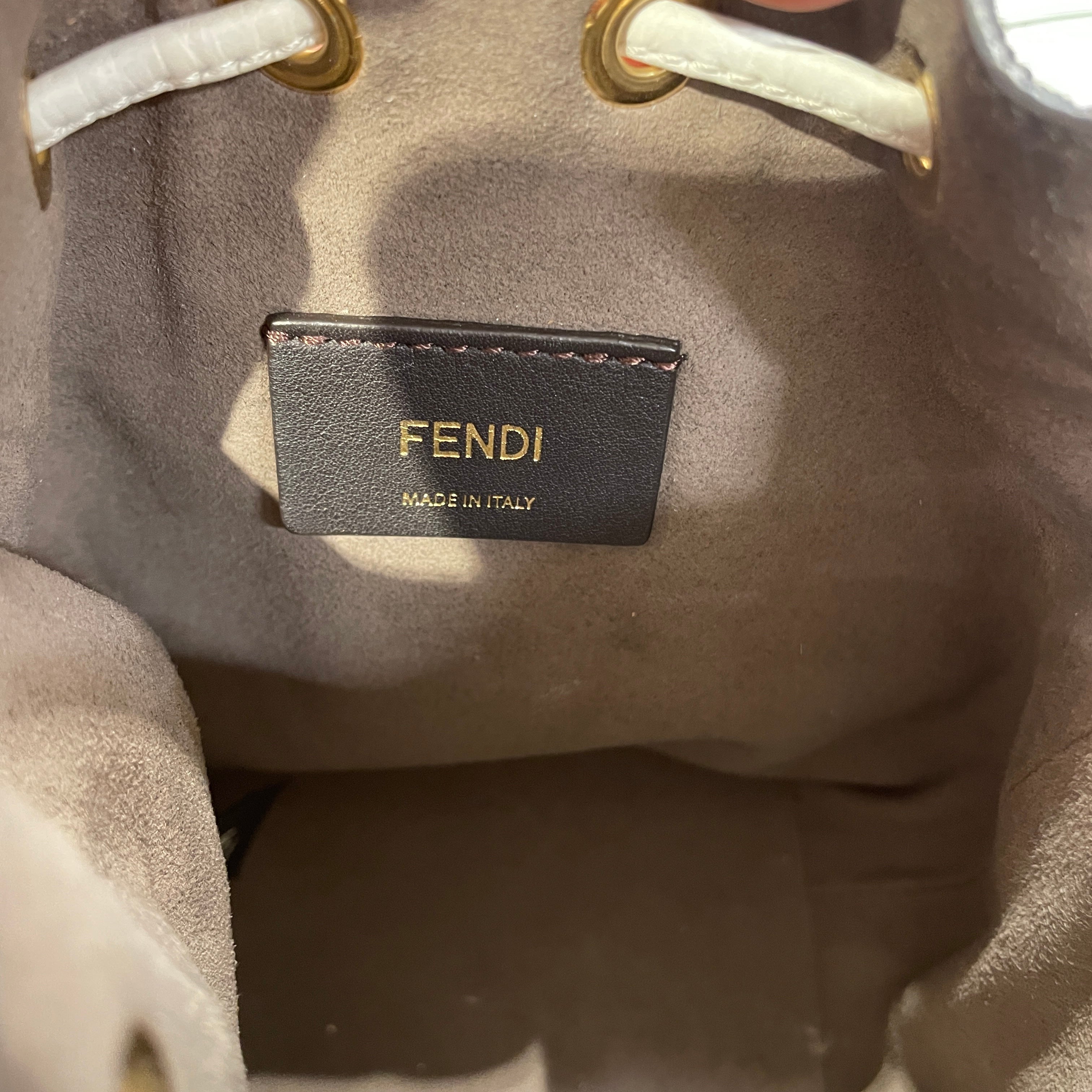 FENDI/FILA/Hand Bag/Monogram/Leather/WHT/MINI MON TRESOR view 3