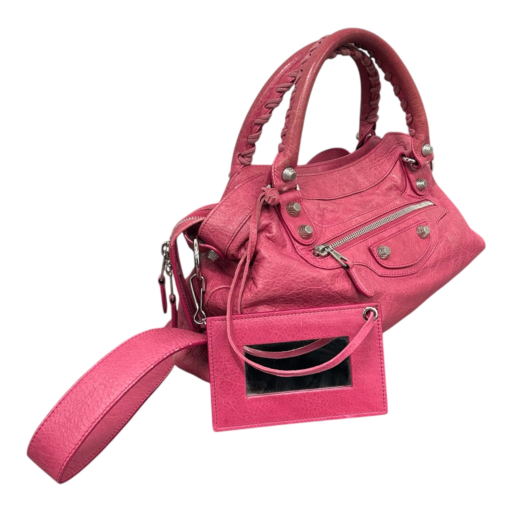 BALENCIAGA/Cross Body Bag/Leather/PNK/MOTOCROSS CITY view 6