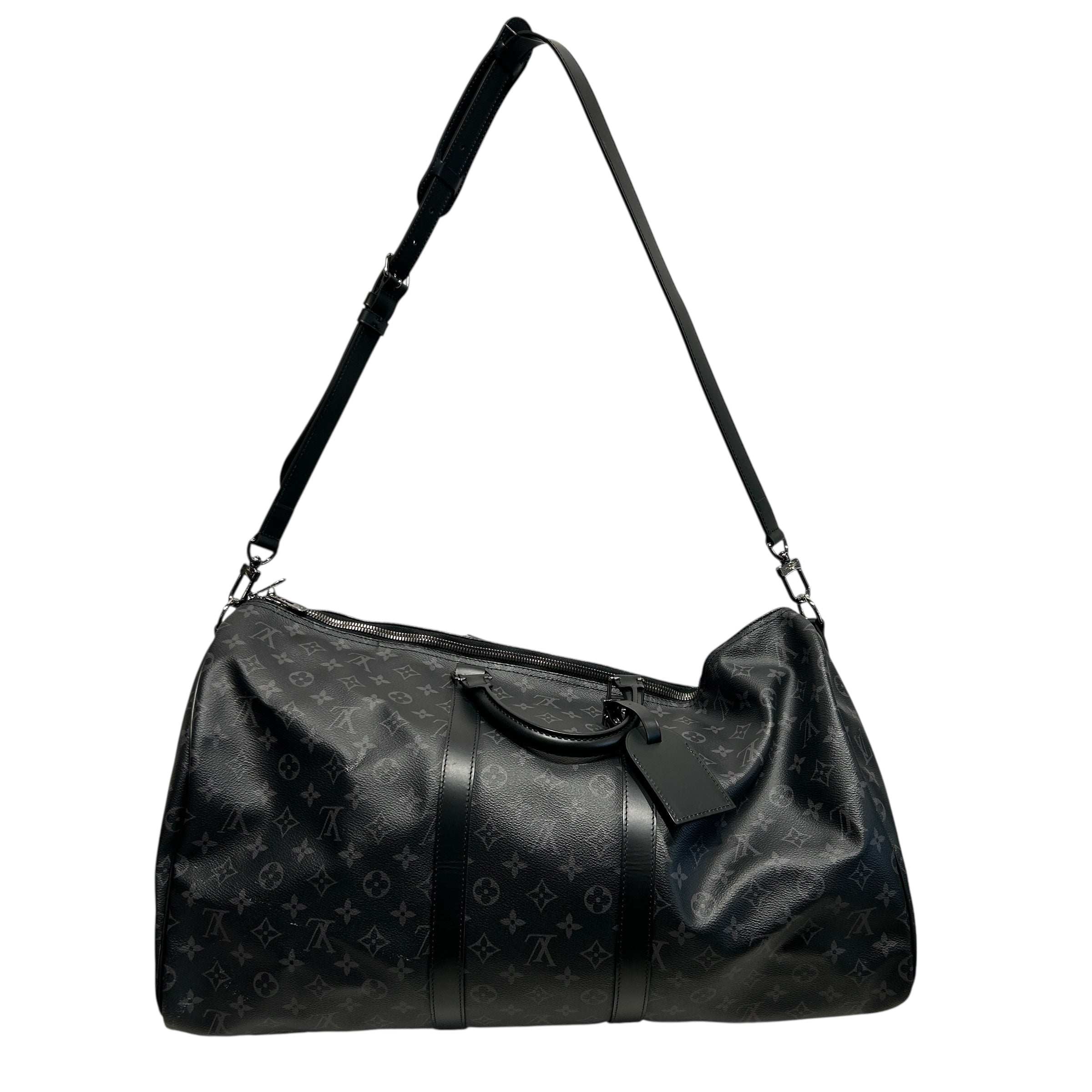 LOUIS VUITTON/Boston Bag/Monogram/Leather/BLK/Monogram Duffle view 1