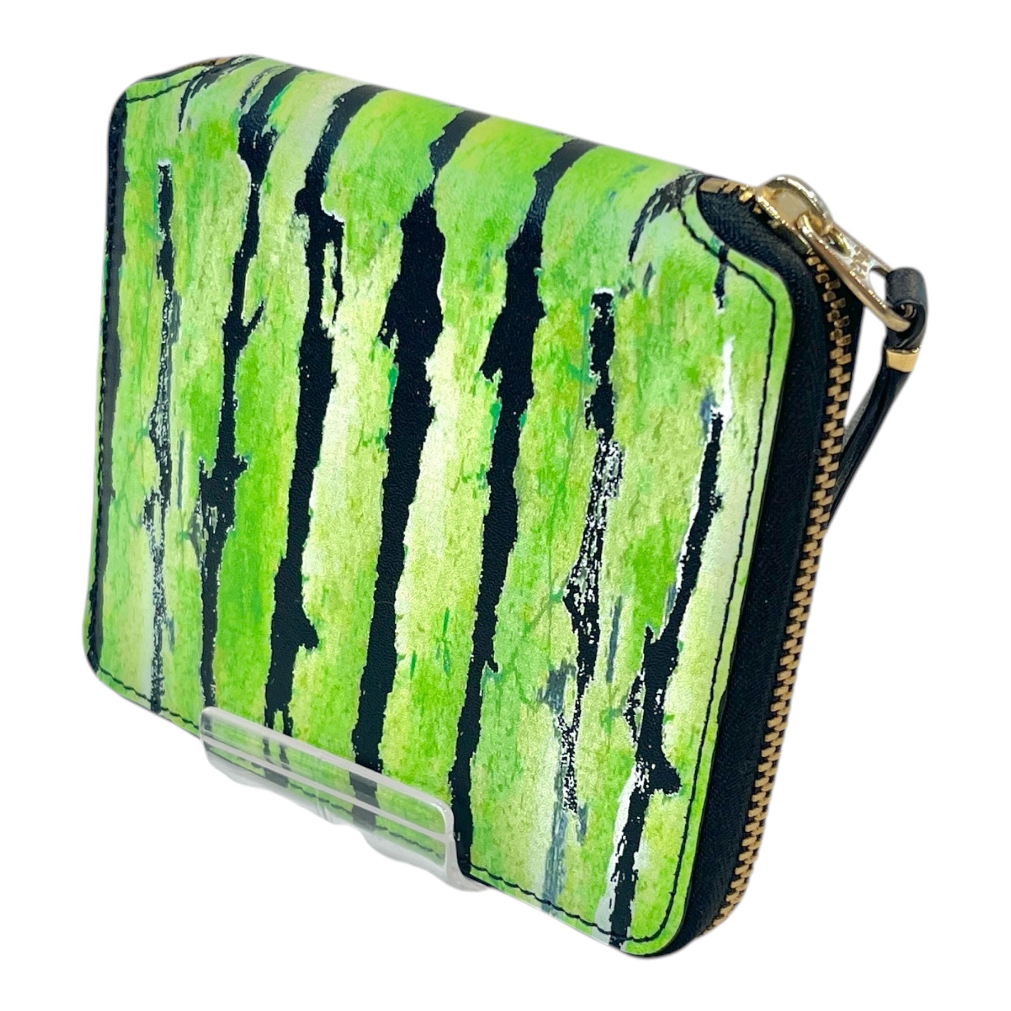COMME des GARCONS/Bifold Wallet/All Over Print/Leather/GRN/WATERMELON RIND FULL ZIP view 1