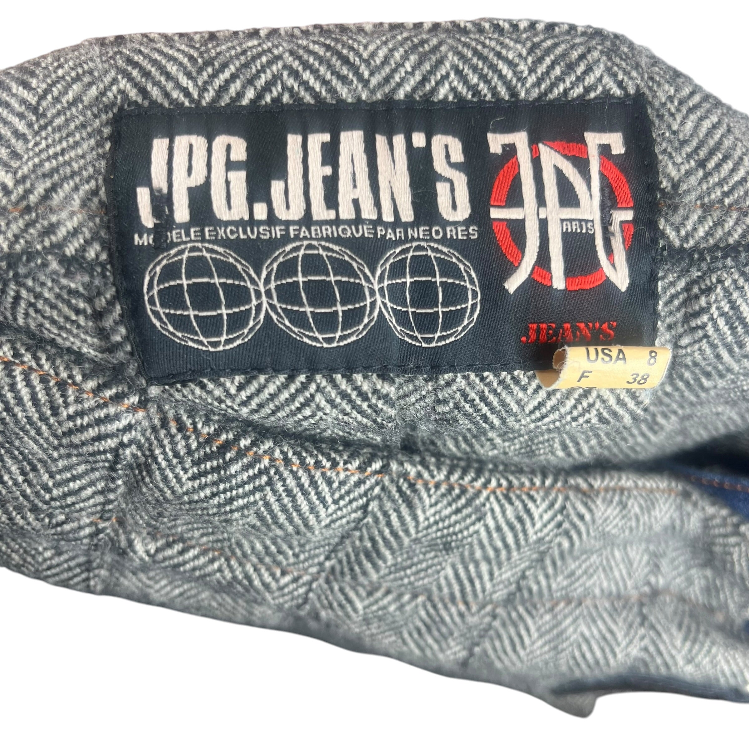 GAULTIER JEAN'S/Skirt/42/Wool/GRY/PLEATED HYBRID WOOL/DENIM view 3