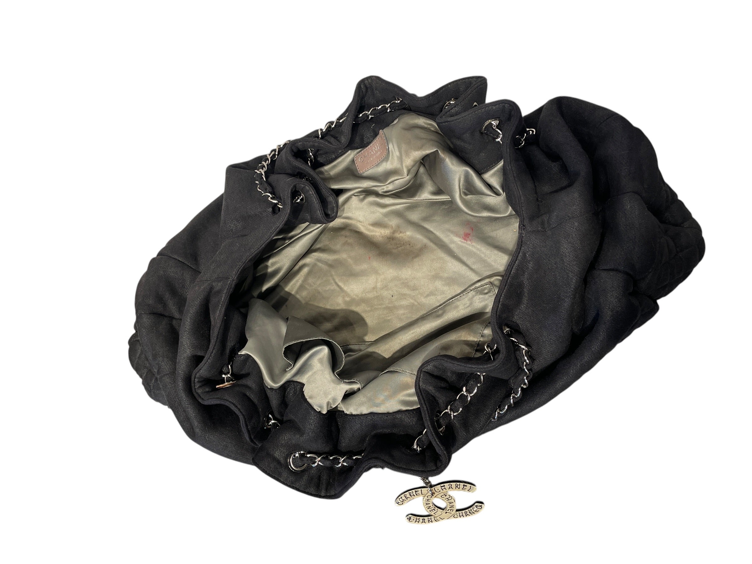 CHANEL/Tote Bag/Cotton/BLK/2008 CRUISE BAG view 8