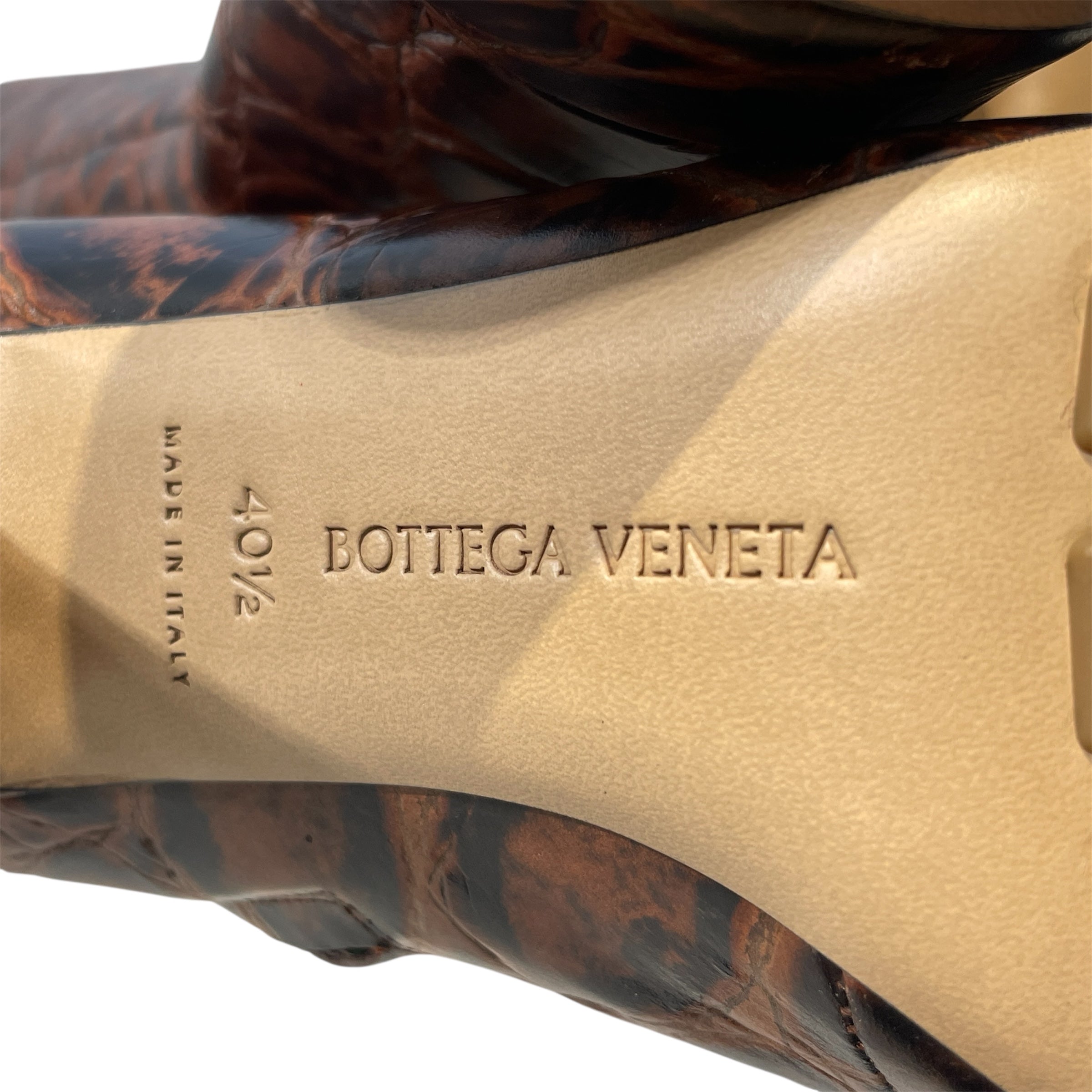 BOTTEGA VENETA/Long Boots/EU 40.5/Animal Pattern/Leather/BRW/Canalazzo Croc Boots view 4