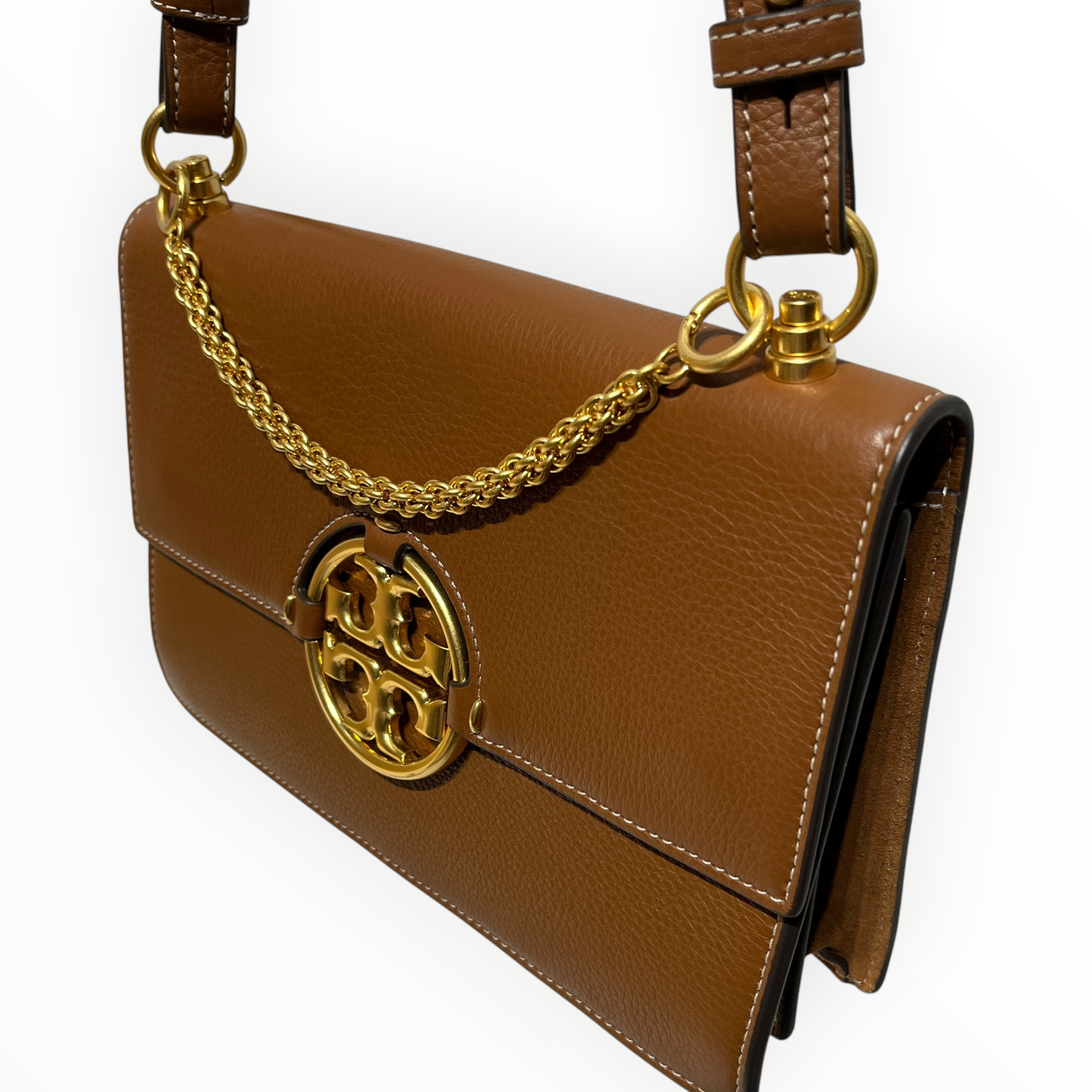 TORY BURCH/Hand Bag/Leather/CML/GOLD HARDWARE CHAIN view 5