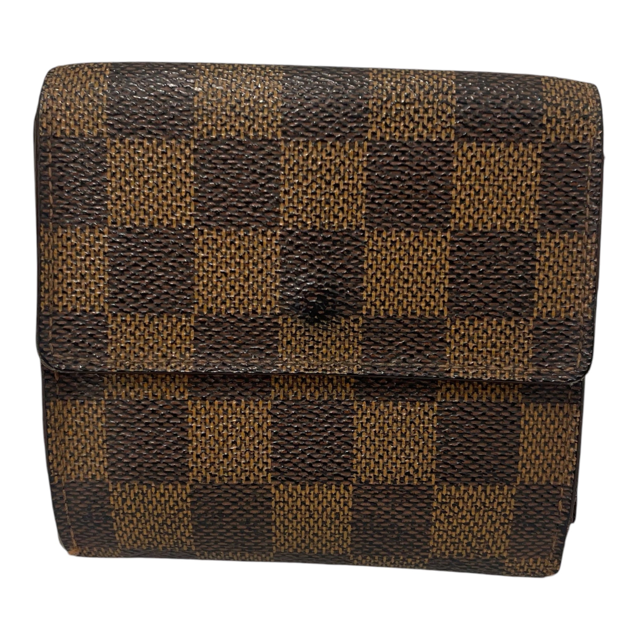 LOUIS VUITTON/Trifold Wallet/Plaid/Leather/BRW/L's/SD1000 DAMIER EBENE view 2