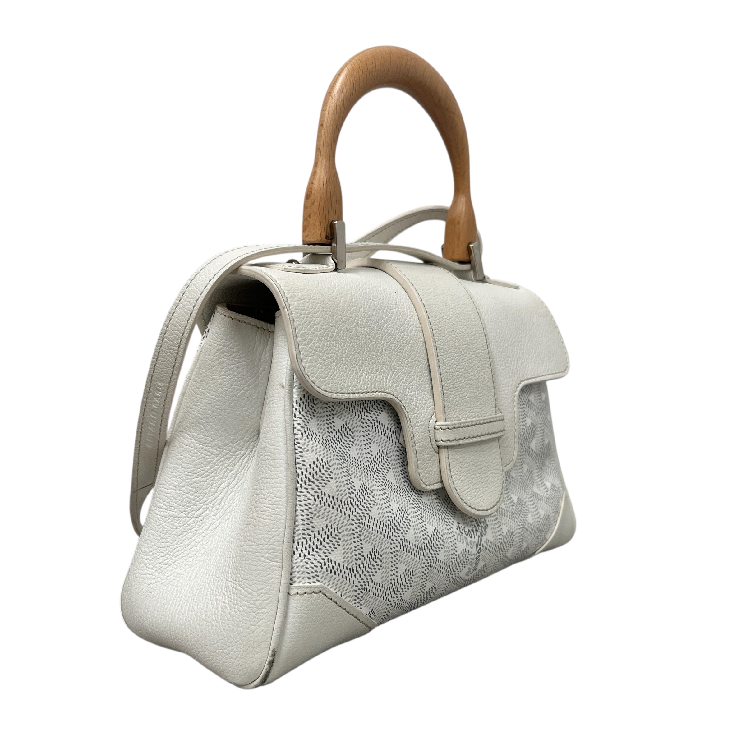 GOYARD/Cross Body Bag/XS/Monogram/Leather/WHT/MINI SAIGON CROSSBODY BAG view 4
