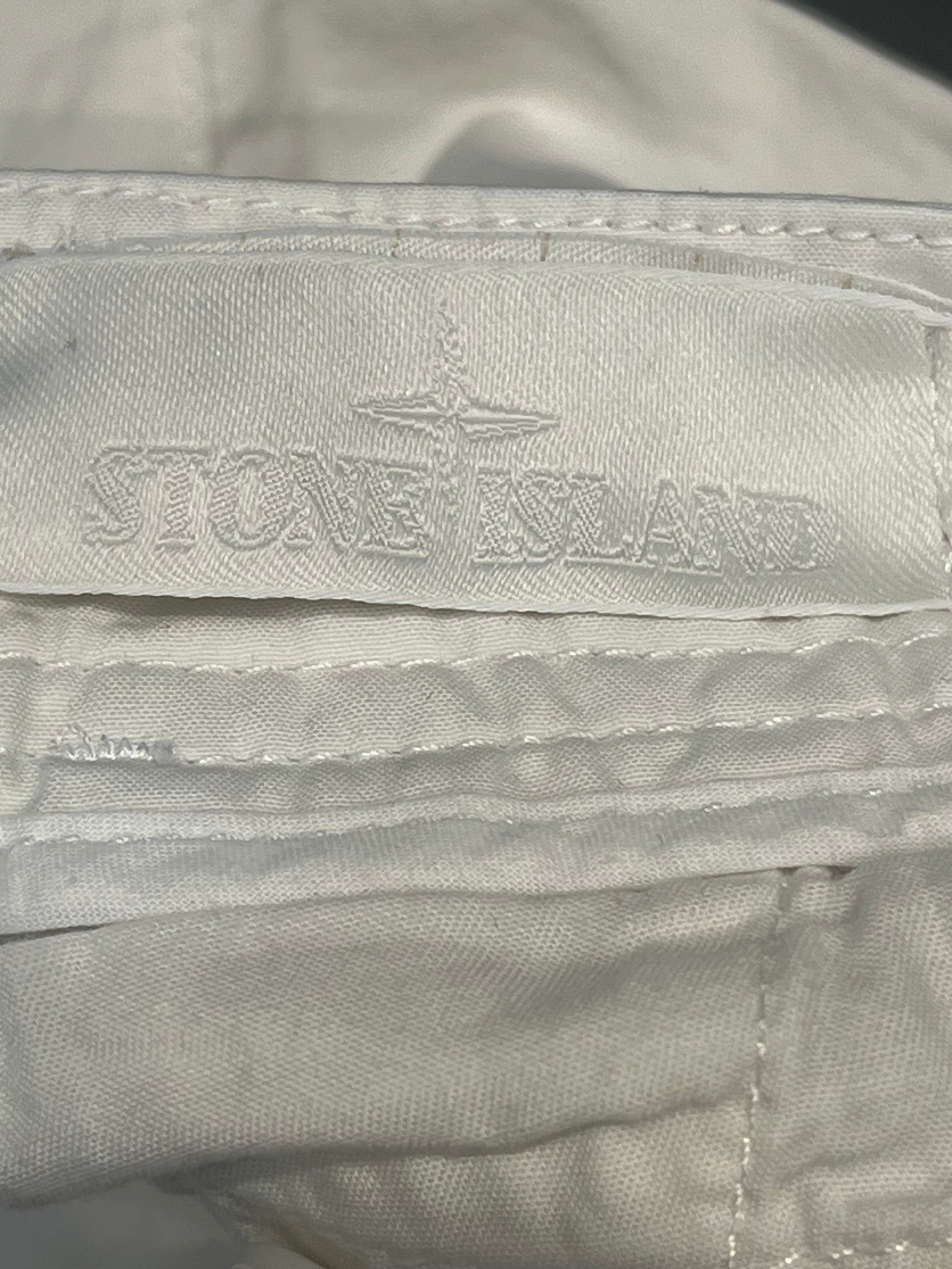 STONE ISLAND/Cargo Pants/33/Cotton/CRM/High-waisted/MONOTONAL view 3