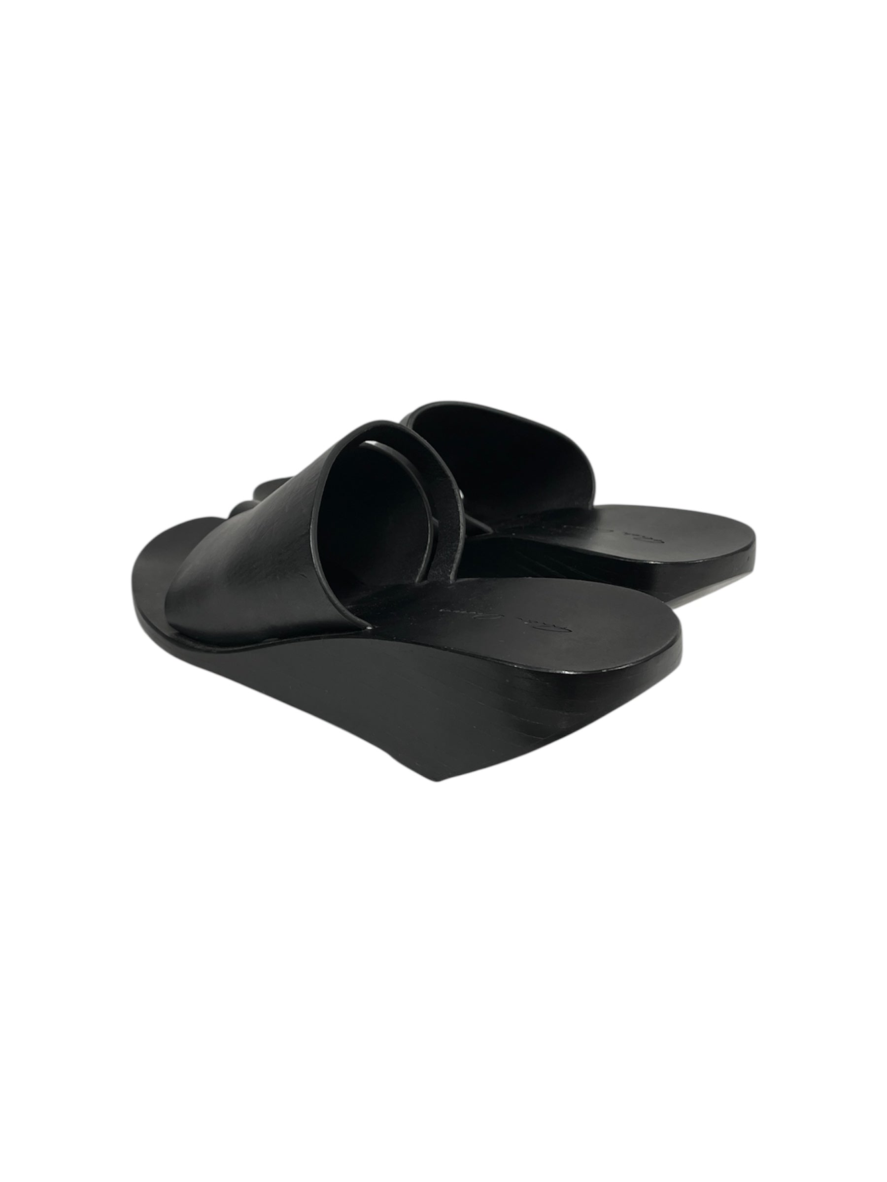 Rick Owens/Sandals/EU 40/Leather/BLK/wedge sandals view 2