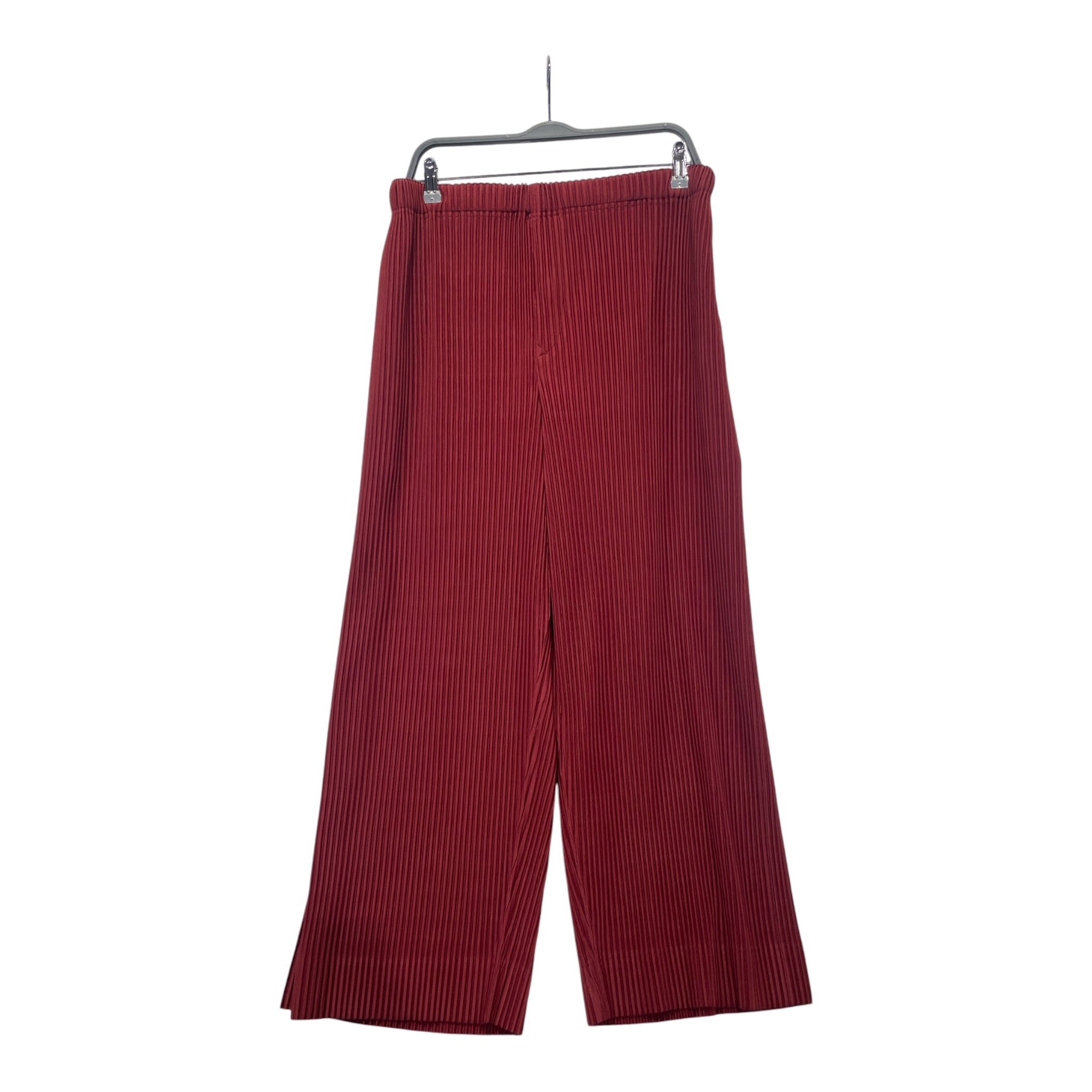 HOMME PLISSE ISSEY MIYAKE/Pants/2/Polyester/RED/nwt wide leg pleats view 1