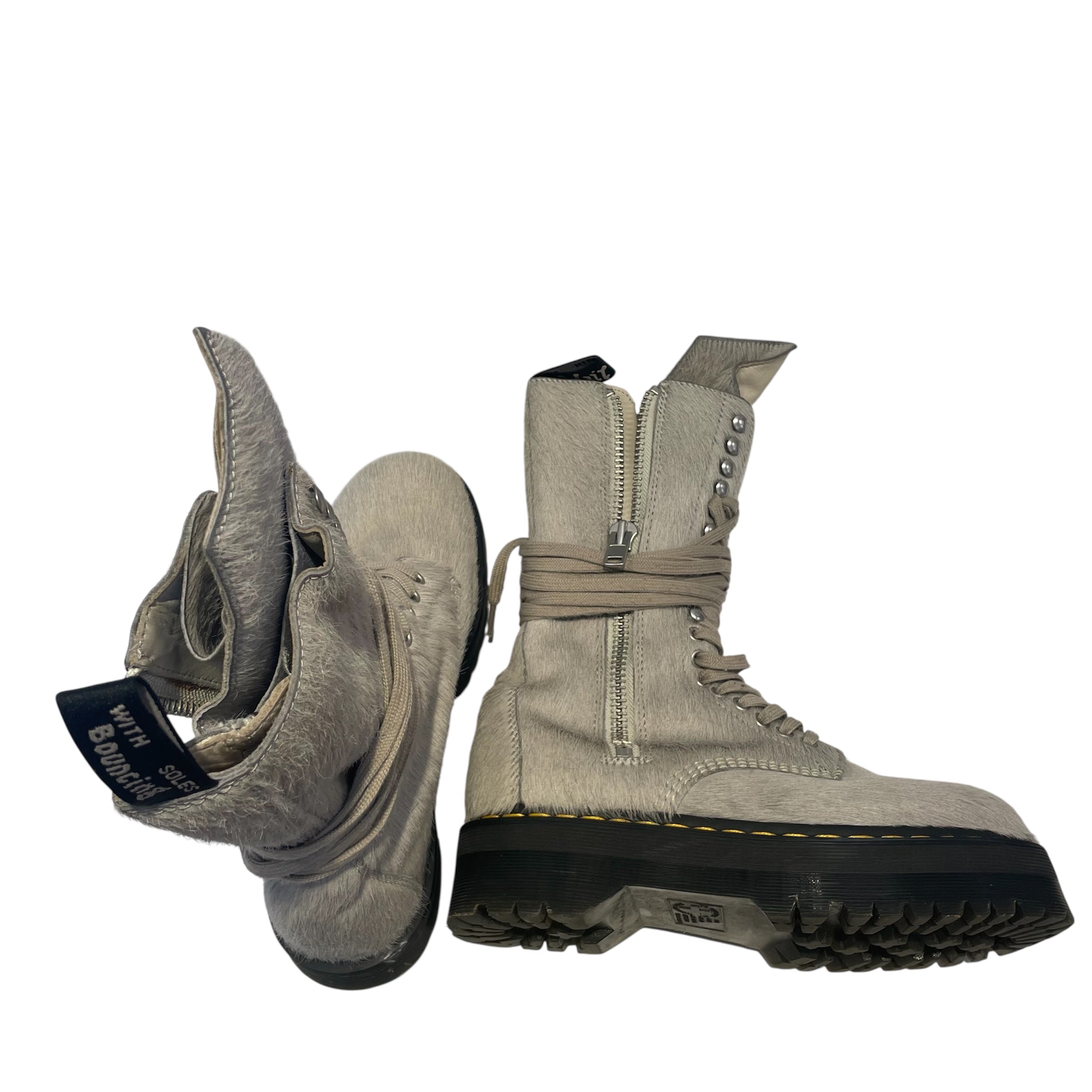 Dr.Martens/Rick Owens/Boots/US 9/Leather/GRY/1918 RICK OWENS PONYHAIR view 5