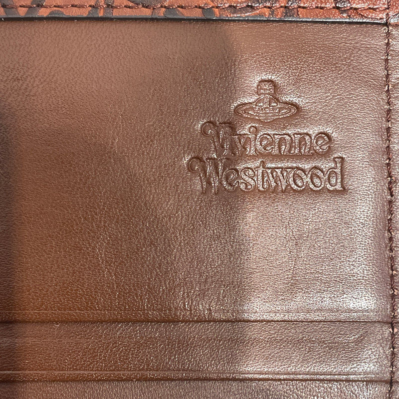 Vivienne Westwood/Coin Wallet/All Over Print/Leather/BRW/ORB